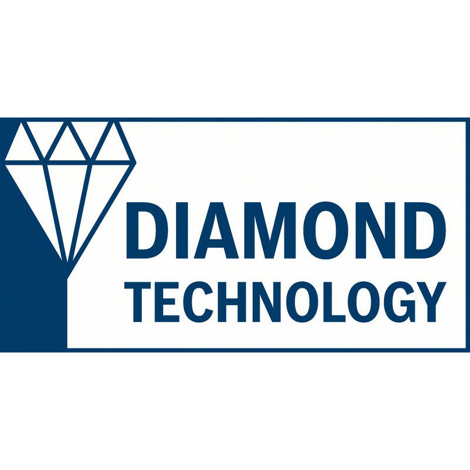 Das Bild zeigt ein Logo mit einer Diamanten-Grafik und den Worten DIAMOND TECHNOLOGY in einem blau-weißen Design.