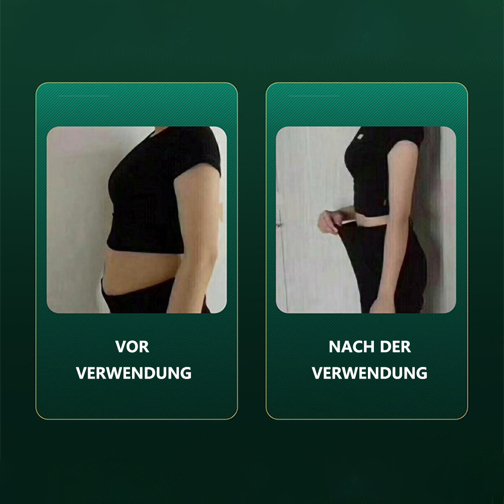 Vergleich des Körpers einer Person vor und nach der Anwendung, zeigt die Wirkung eines Produkts auf den Körper.