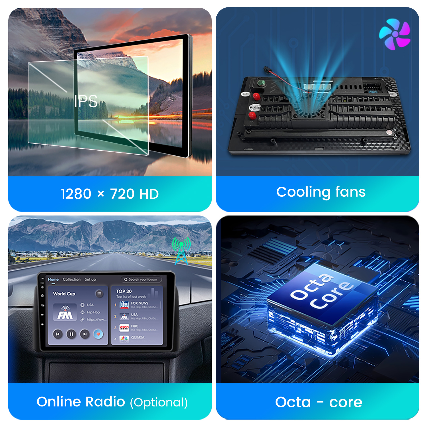 System multimedialny JUNSUN Ford Escape Kuga 13-16 128G czarny