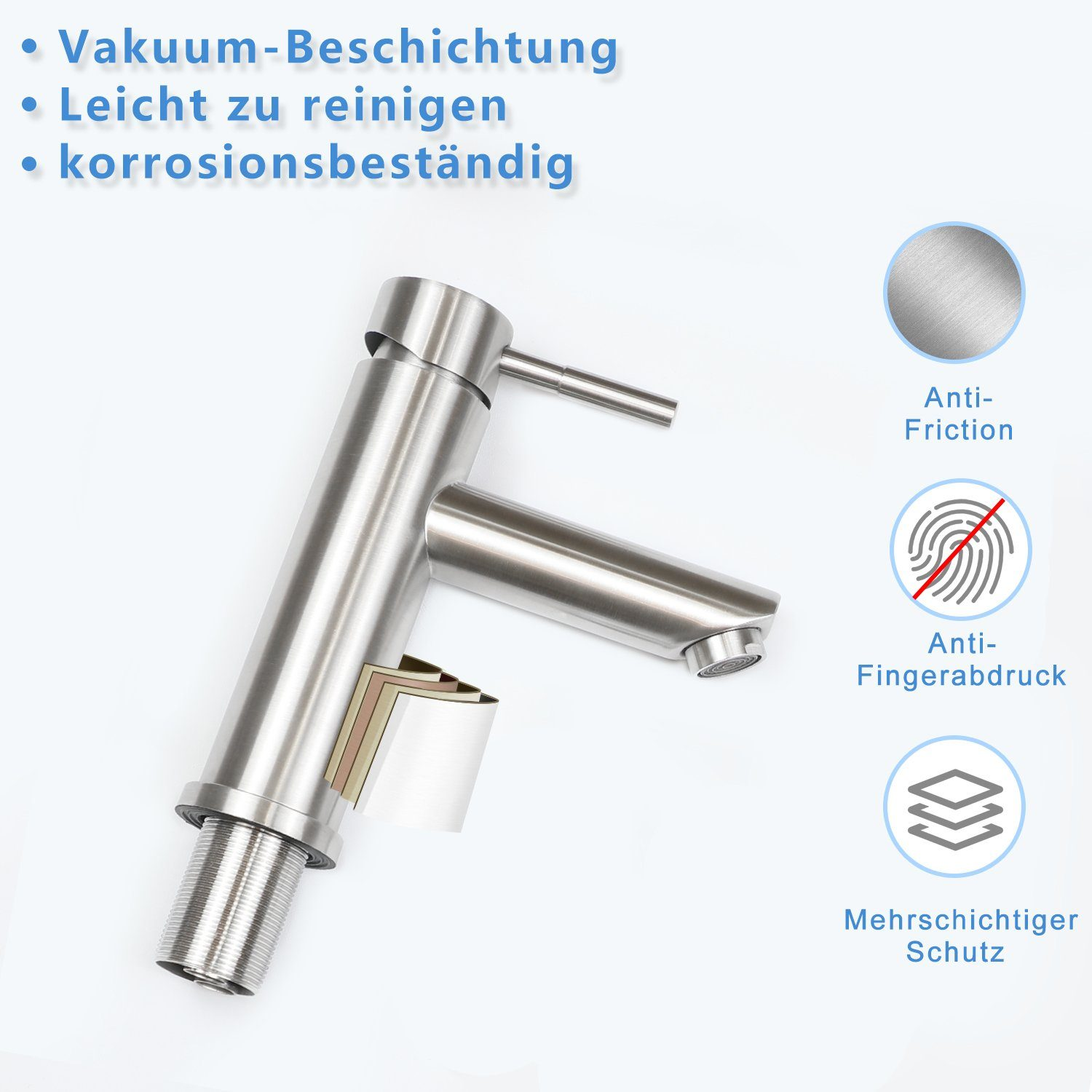 Srebrna bateria z tekstem i ikonami wskazującymi na takie cechy, jak anty-tarcie, anty-odcisk palca i wielowarstwowa ochrona.
