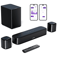 MediaMarkt ULTIMEA Aura A30 - 5.1 Soundbar met Subwoofer, 2 Satellietluidsprekers, APP-Besturing Soundbar Zwart aanbieding