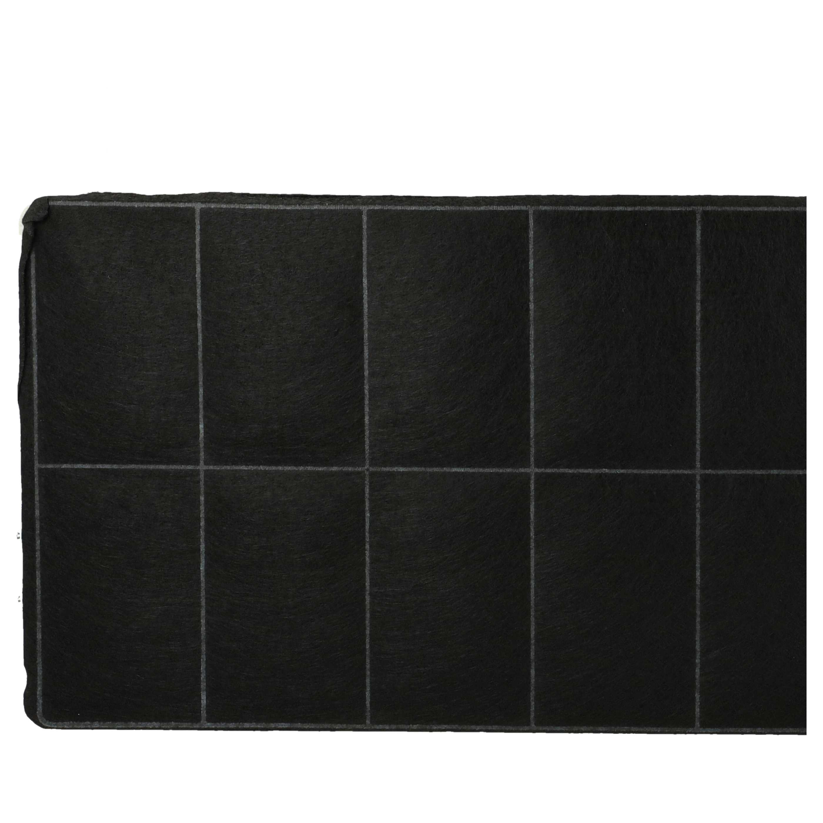 Ein schwarzer, rechteckiger Luftfilter mit weißen Gitterlinien. Der Filter ist in 12 gleiche rechteckige Abschnitte unterteilt.
