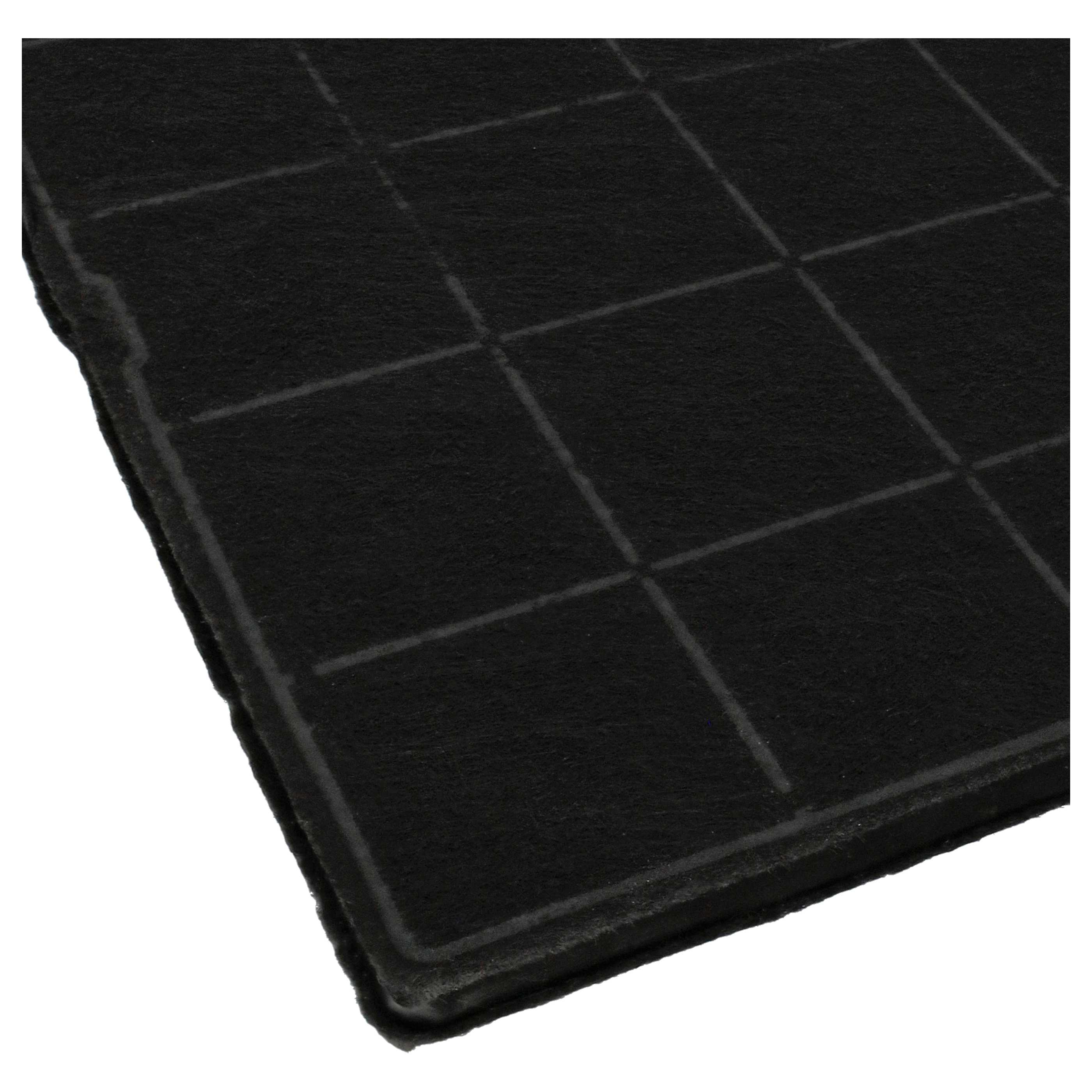 Ein schwarzer rechteckiger Filter mit weißen Gitterlinien. Der Filter hat eine strukturierte Oberfläche und ist vor weißem Hintergrund.