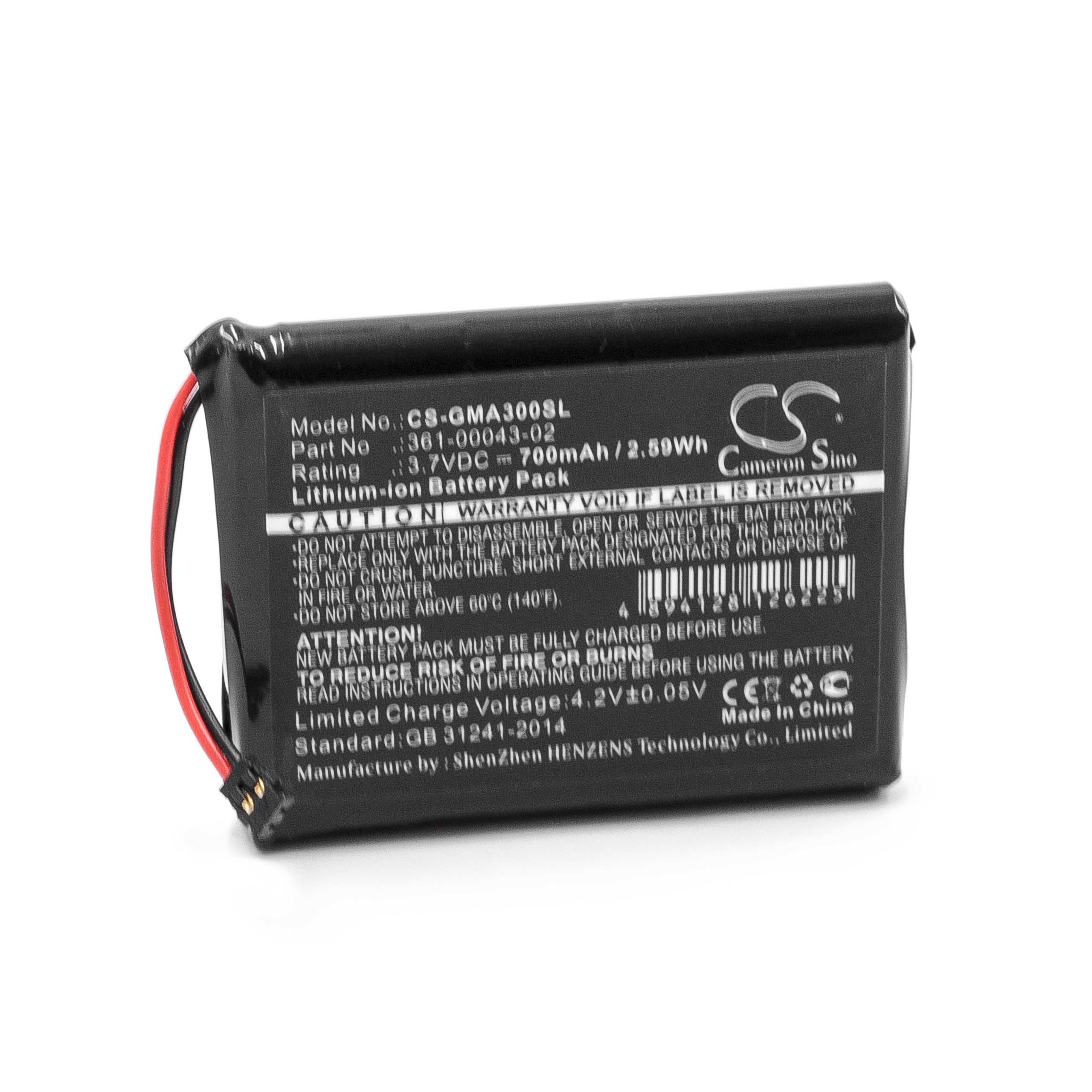 Ein schwarzes Akkupack mit Text, roten und schwarzen Drähten und einem Stecker auf weißem Grund.