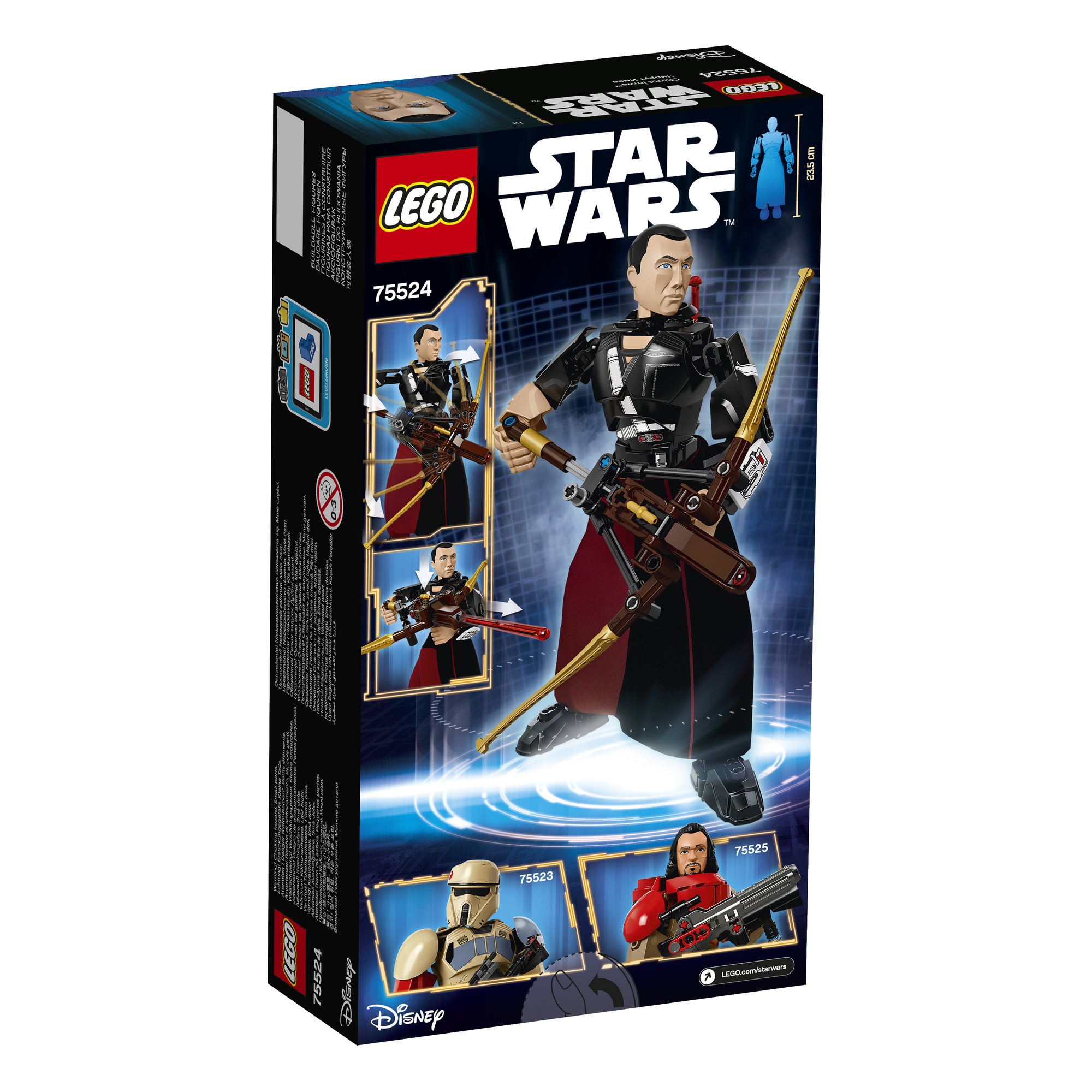 Scatola del set LEGO Star Wars. Presenta una figura con arco, altre figure in scatole e il logo di Star Wars.