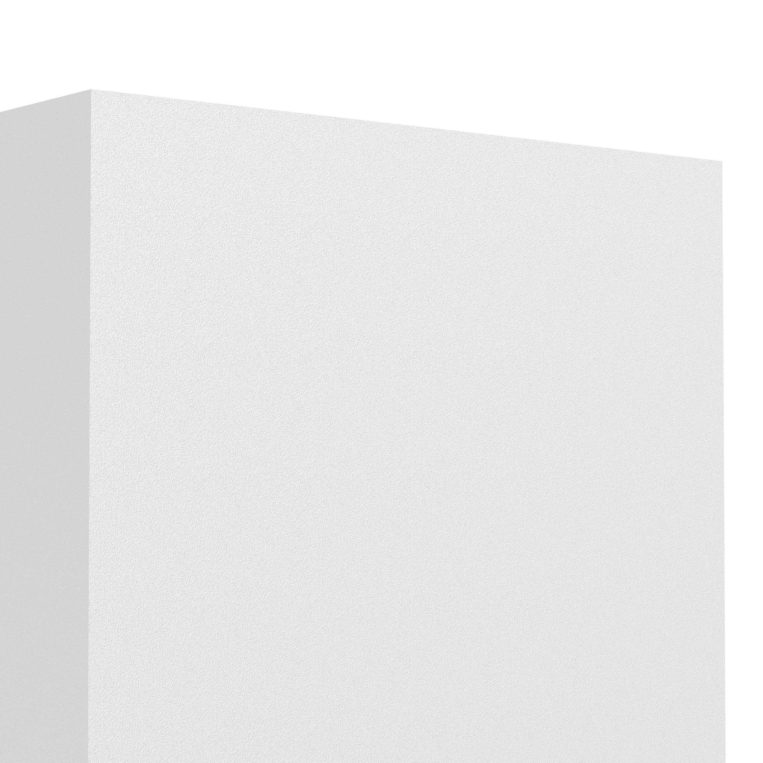 Das Bild zeigt eine weiße, strukturierte Oberfläche, möglicherweise eine Wand oder einen Block. Der Hintergrund ist weiß.