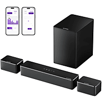 MediaMarkt ULTIMEA Poseidon D50 - 320W 5.1 Soundbar met 5,25" Draadloze Subwoofer, App-Bediening Soundbar Zwart aanbieding