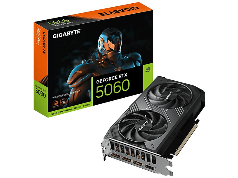 GIGABYTE GeForce RTX 5060 WINDFORCE MAX OC 8G NVIDIA (NVIDIA, Grafikkarte)