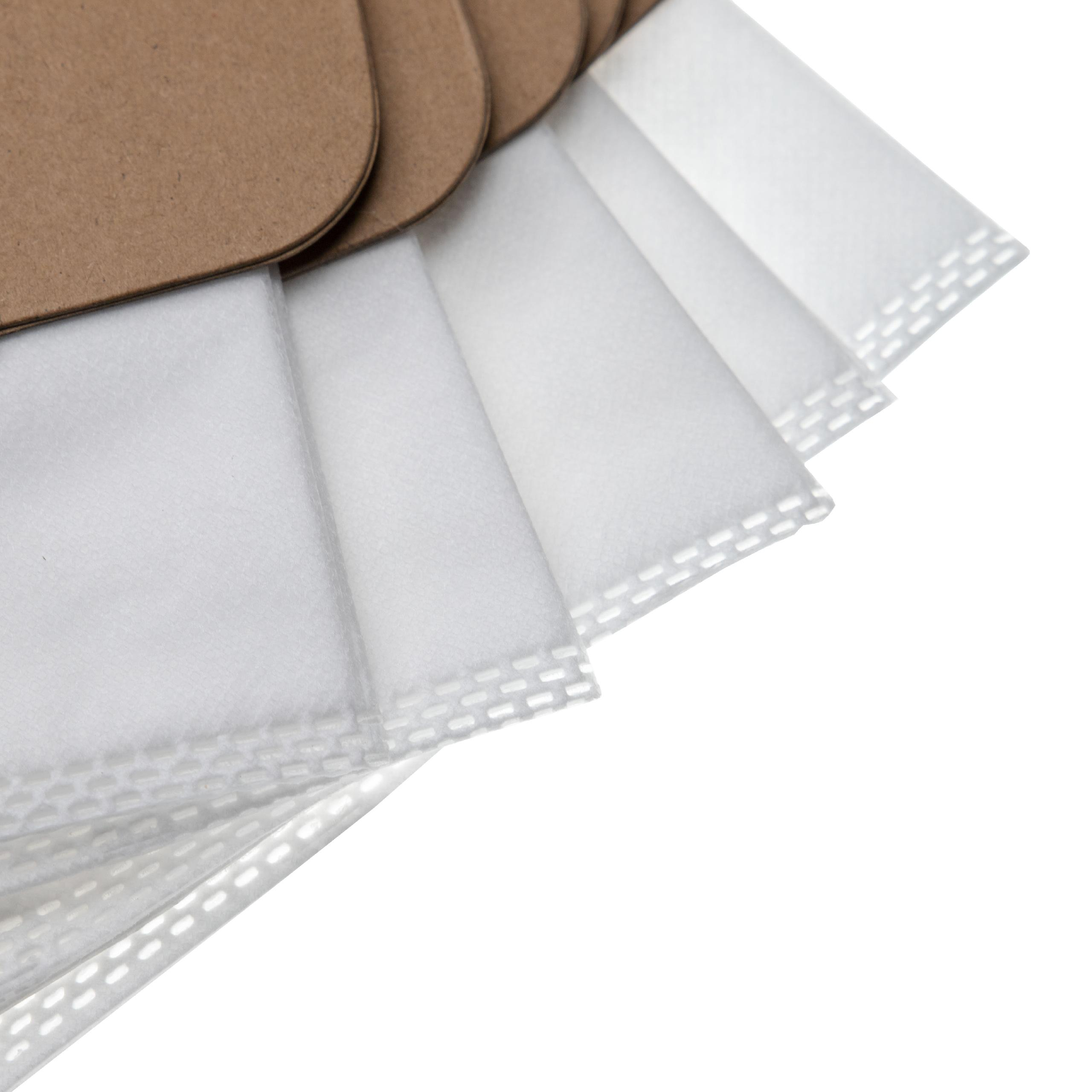 Nahaufnahme eines weißen, geschichteten Materials. Der Hintergrund ist weiß. Das Material hat oben einen braunen Karton.