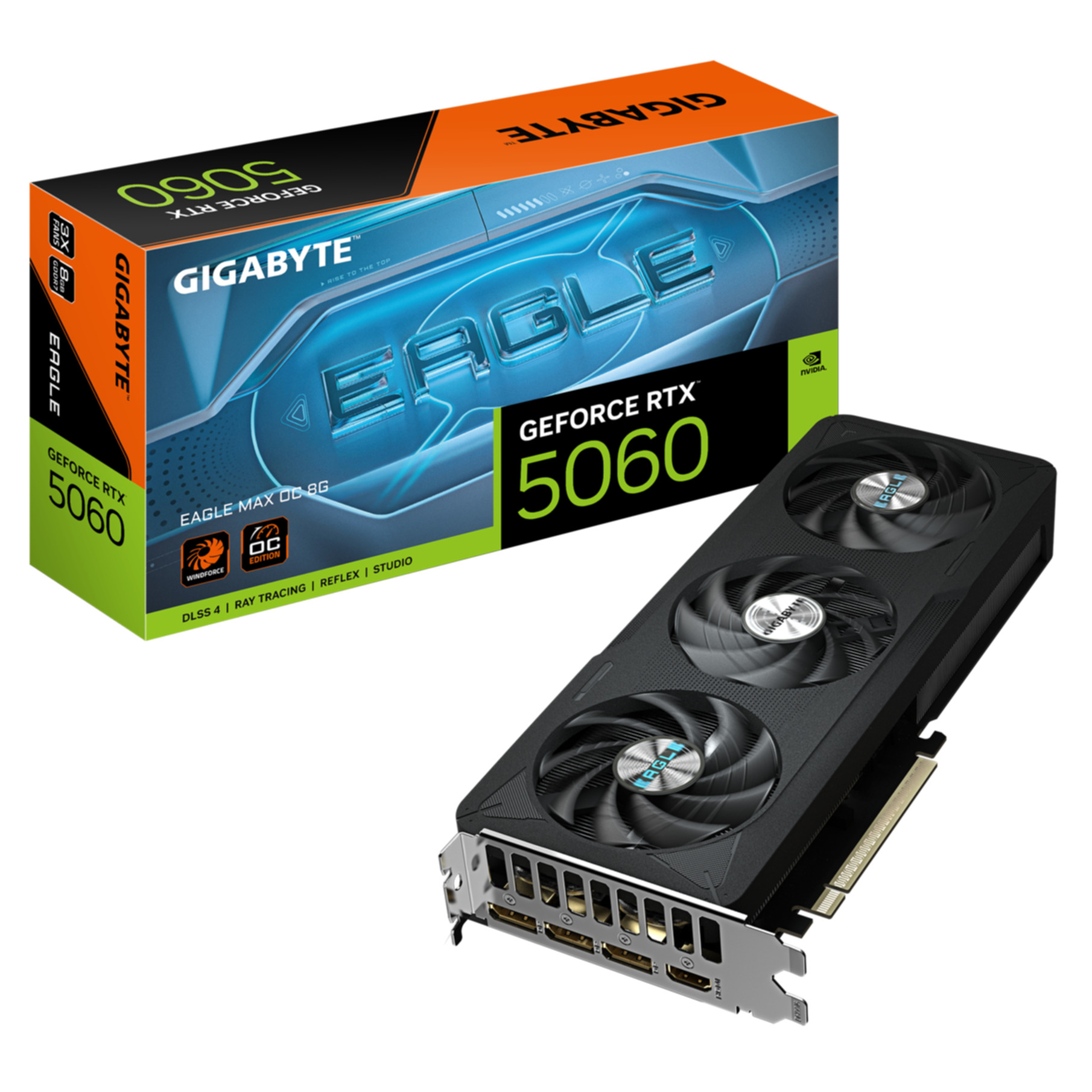 GIGABYTE EAGLE MAX OC GV-N5060EAGLEMAX OC-8GD 128Bit GeForce RTX™ 5060 8 GB Ekran Kartı