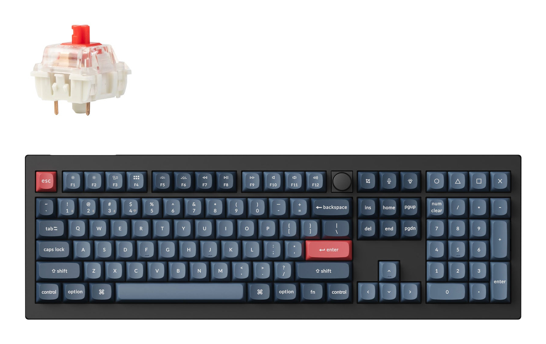 KEYCHRON V6 Max RGB Full Size Mekanik Red Switch 2.4 GHz İngilizce Kablosuz Klavye Siyah