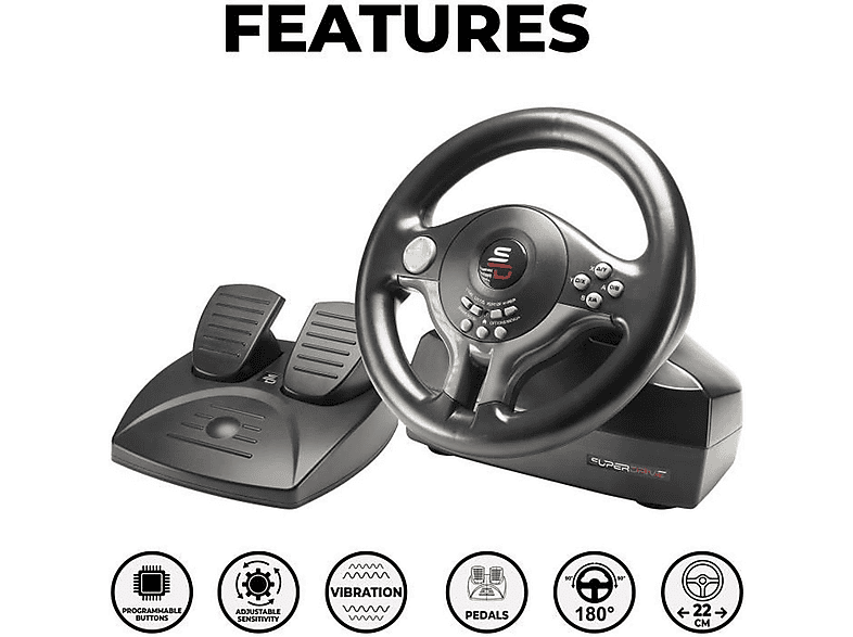 SUBSONIC SA5578 Lenkrad- und Pedale-Set | MediaMarkt