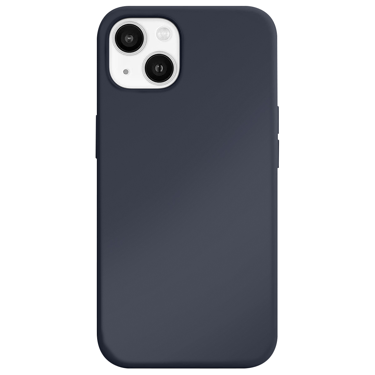 Una custodia per telefono blu navy con un modulo fotocamera bianco. La custodia ha angoli arrotondati e copre la parte posteriore e i lati del telefono.