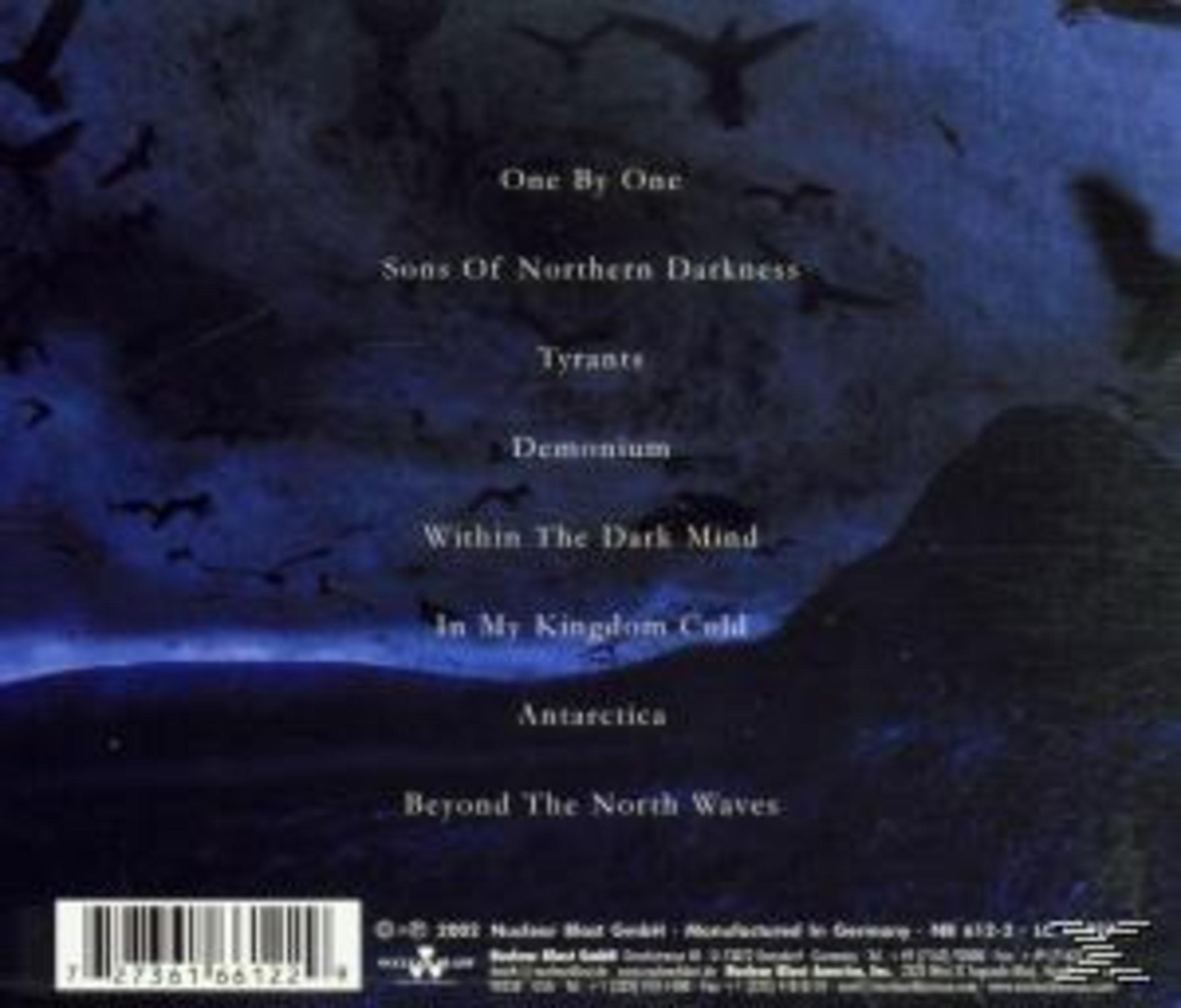 Dunkelblauer Albumcover mit Text. Enthält Songtitel und einen Barcode. Silhouetten von Vögeln fliegen vor dunklem Hintergrund.