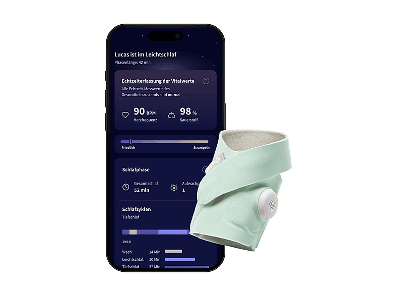 OWLET Dream Sock Mint Yeşili Akıllı Çorap