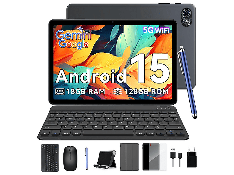 TABWEE T80 (6GB+128GB), Tablet, 128 GB, 10,1 Zoll, Grau