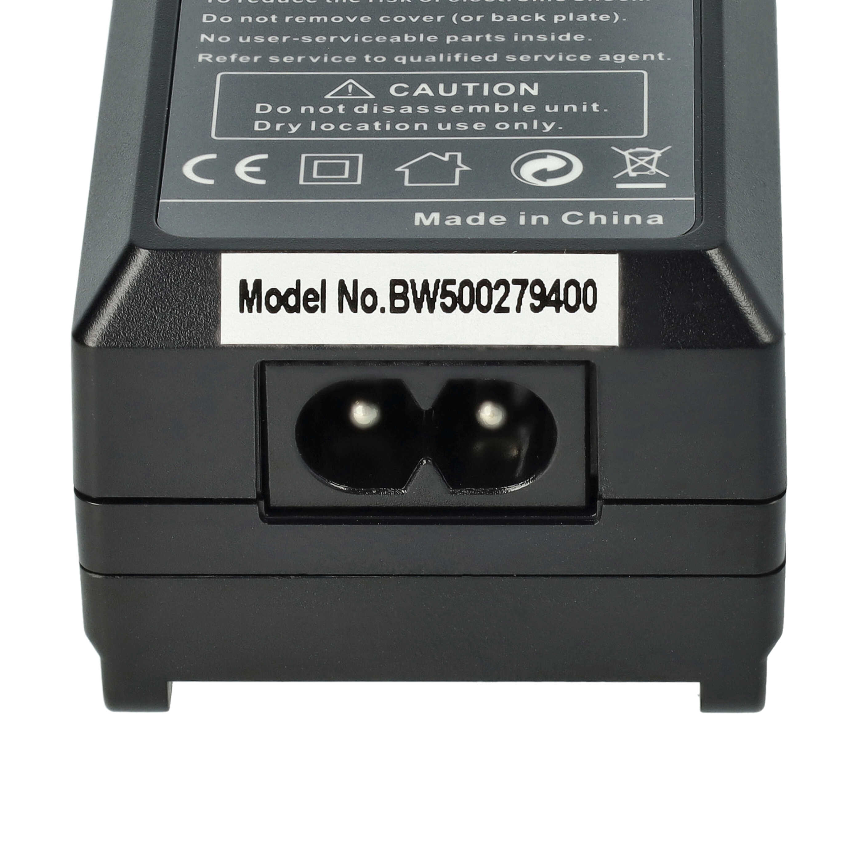 Schwarzer Netzadapter mit Modellnummer BW500279400. Enthält eine Steckdose.