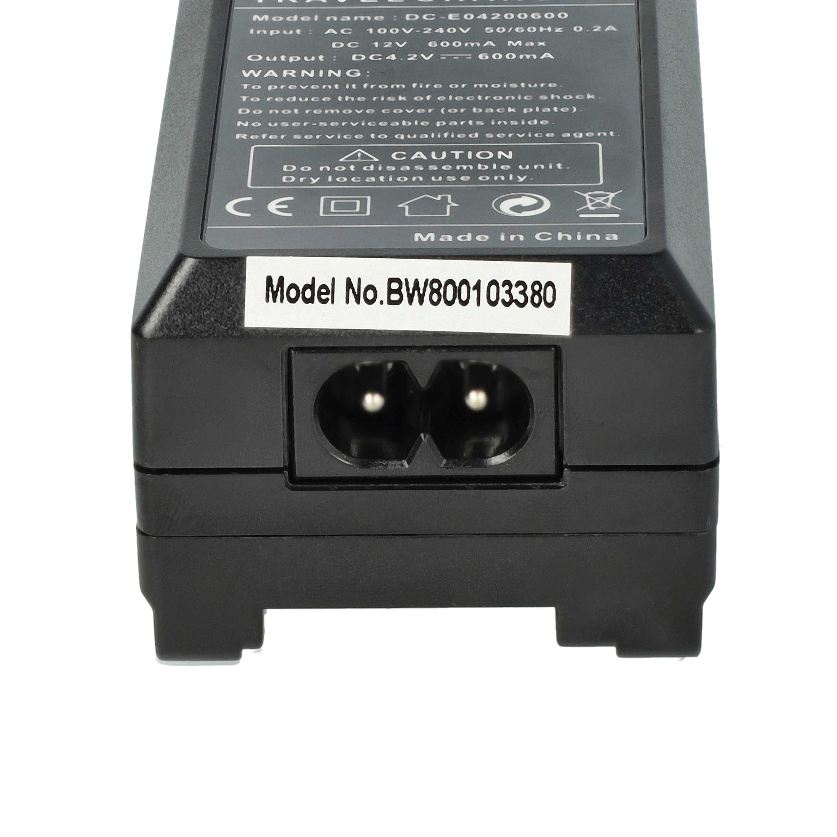 Schwarzer Netzadapter mit Text. Zeigt Modellnummer BW800103380 und einen zweipoligen Stromeingang.