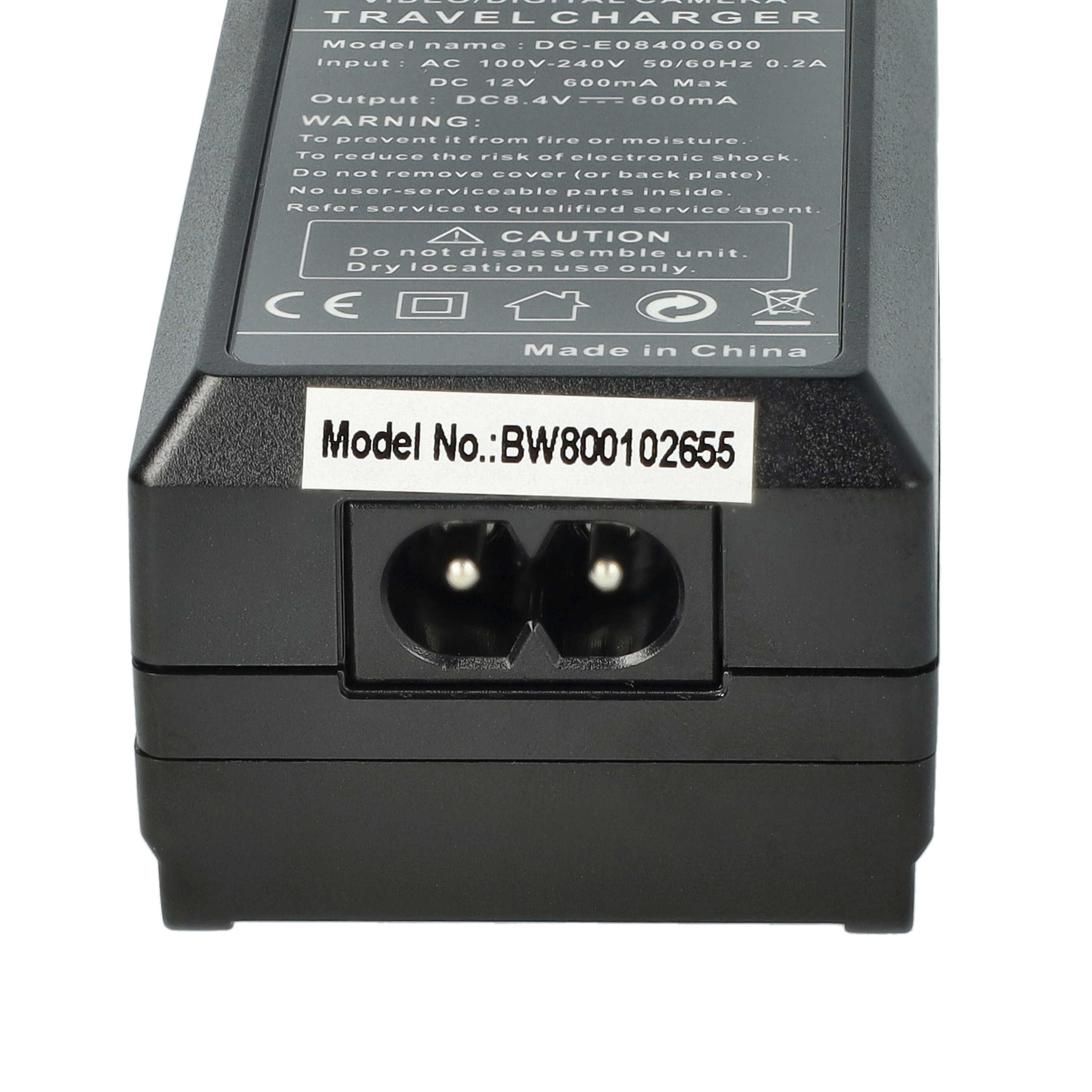 Schwarzes Ladegerät mit Text und einem Stromanschluss. Das Etikett lautet Modell-Nr.: BW800102655 und Made in China.