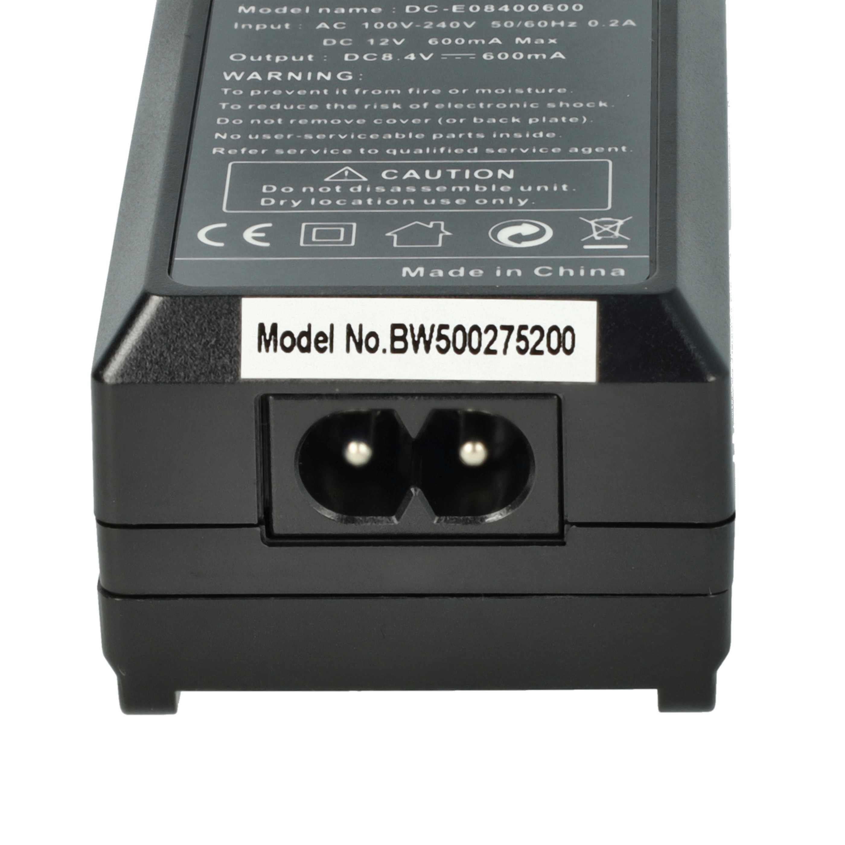 Schwarzer Netzadapter mit Text. Modell-Nr. BW500275200. Eingangs- und Ausgangsdetails sind ebenfalls sichtbar.