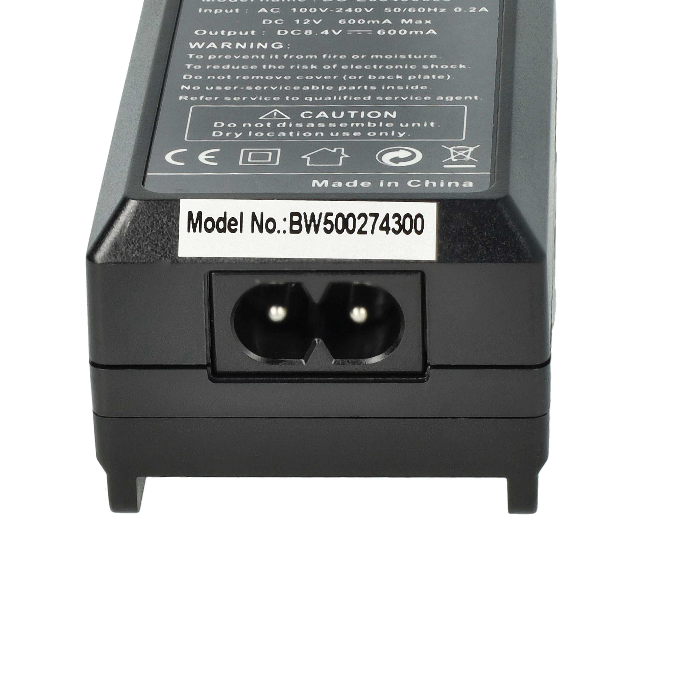 Schwarzes Netzteil. Text enthält Warnungen, Eingangs-/Ausgangsspezifikationen und Modellnummer BW500274300. Hergestellt in China.