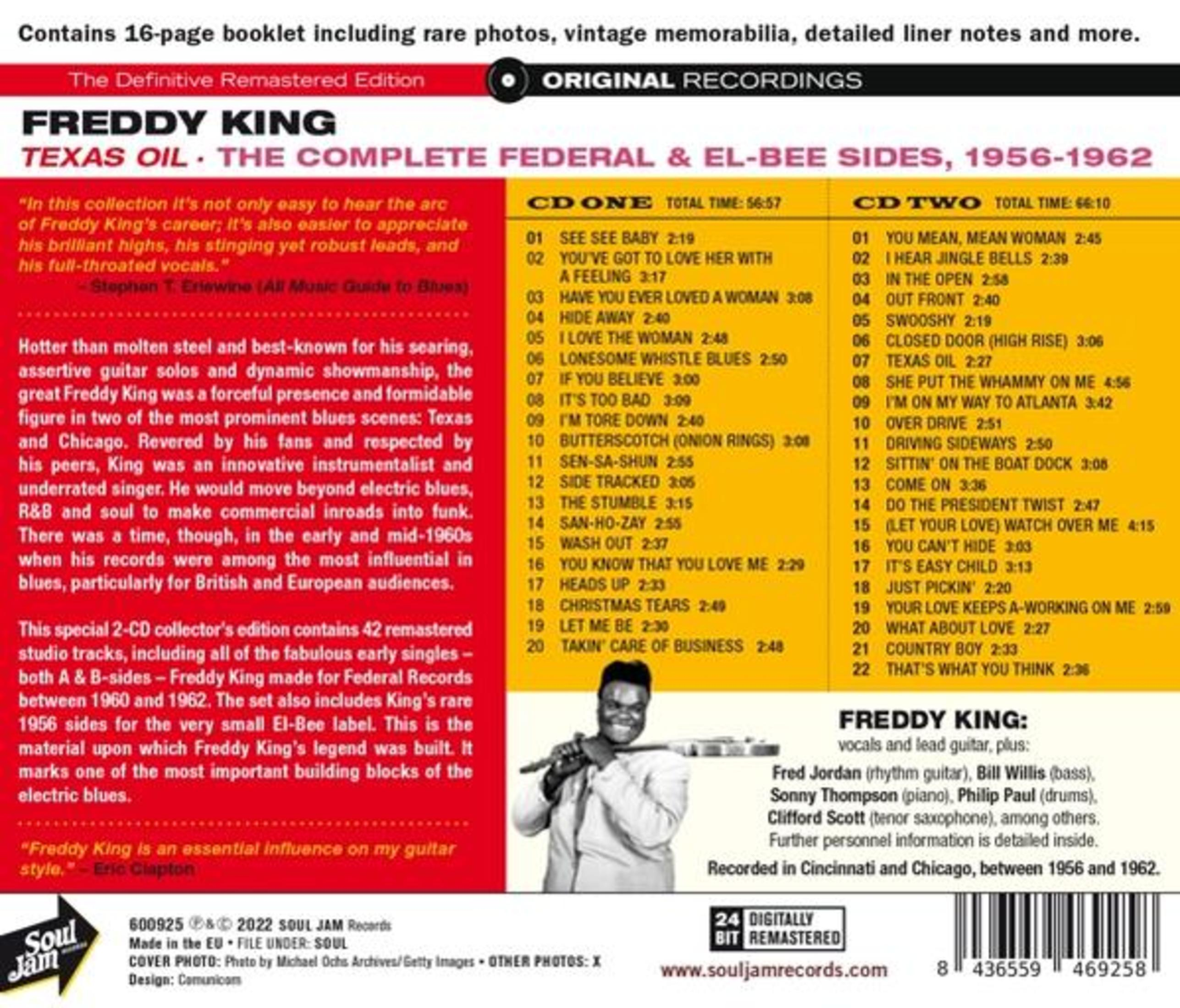 Albumcover von Freddy King, Texas Oil, einer Zusammenstellung von Federal & El-Bee Seiten von 1956-1962.