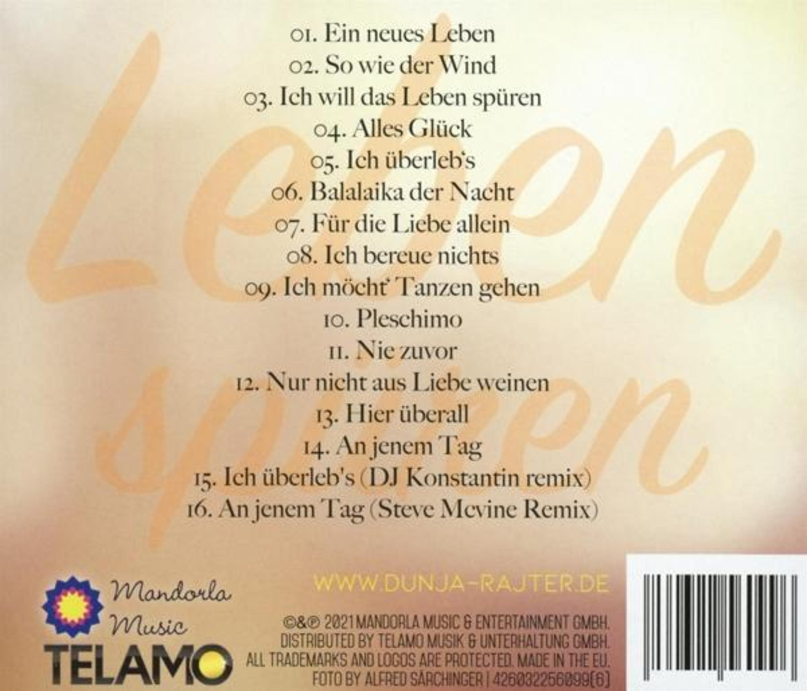 Albumcover mit deutschen Titeln. Enthält Logos, Text und einen Barcode. Das Wort 'Leon' ist im Hintergrund sichtbar.