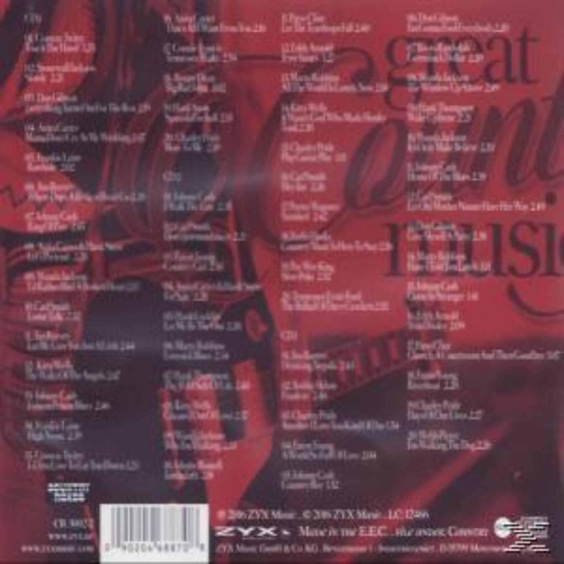 Albumcover mit rotem Hintergrund. Text enthält Songtitel und Künstlernamen. Gitarrensilhouette sichtbar.