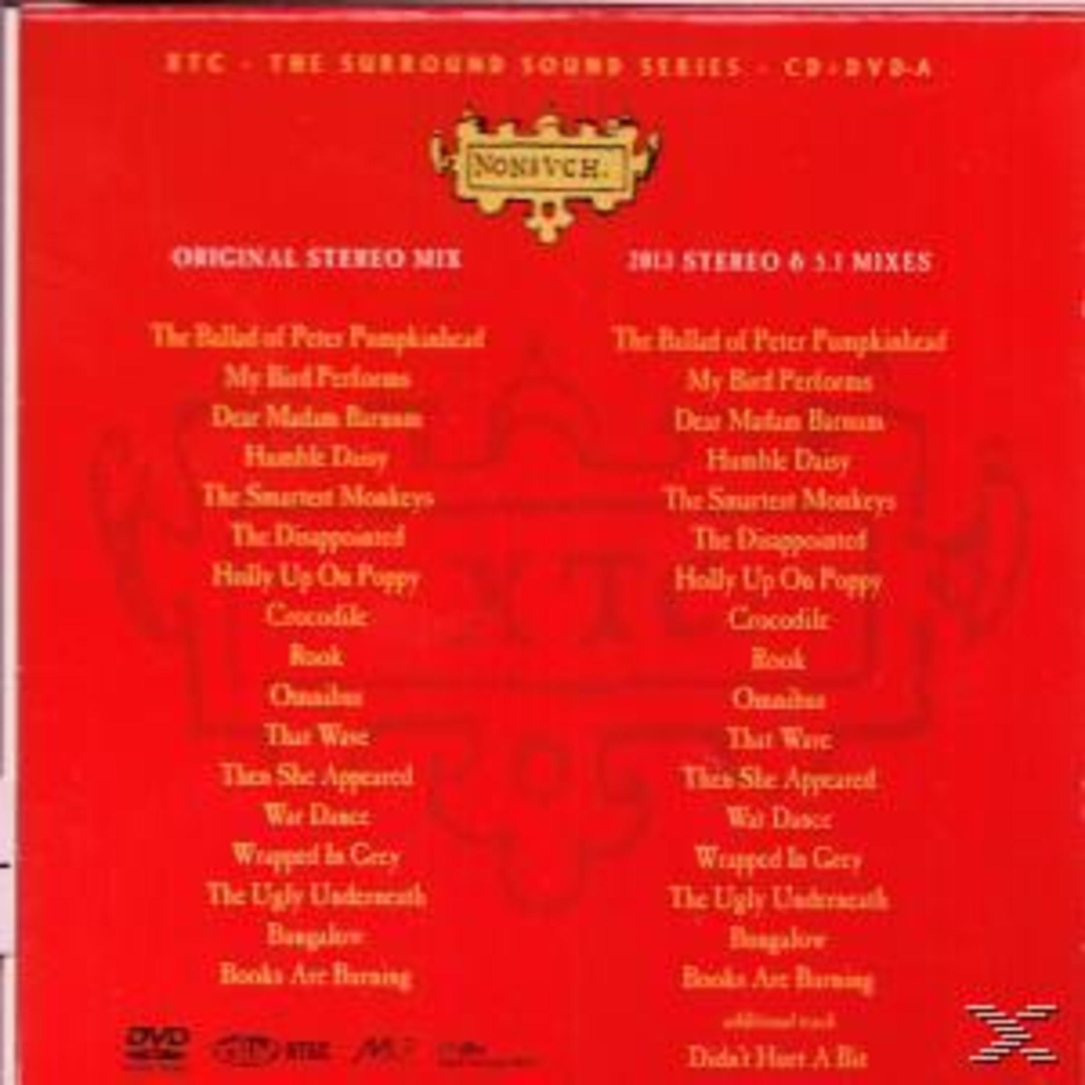 A red CD cover with a list of songs. The title is 'The Surround Sound Series'. The band name is 'Nonivch'.