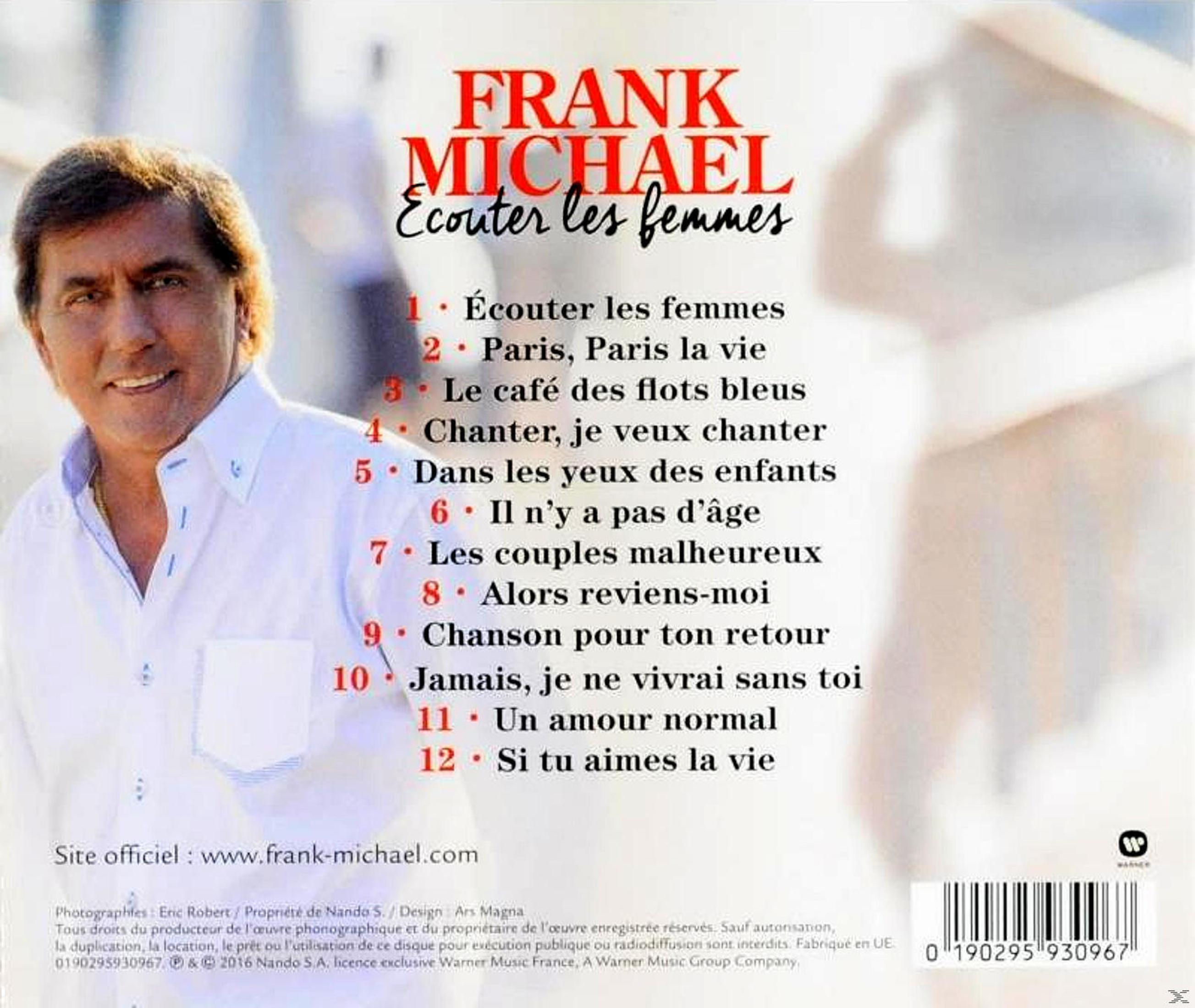 Albumcover mit Frank Michael, einem lächelnden Mann. Text: Frank Michael, Ecouter les femmes, mit Liedtiteln.