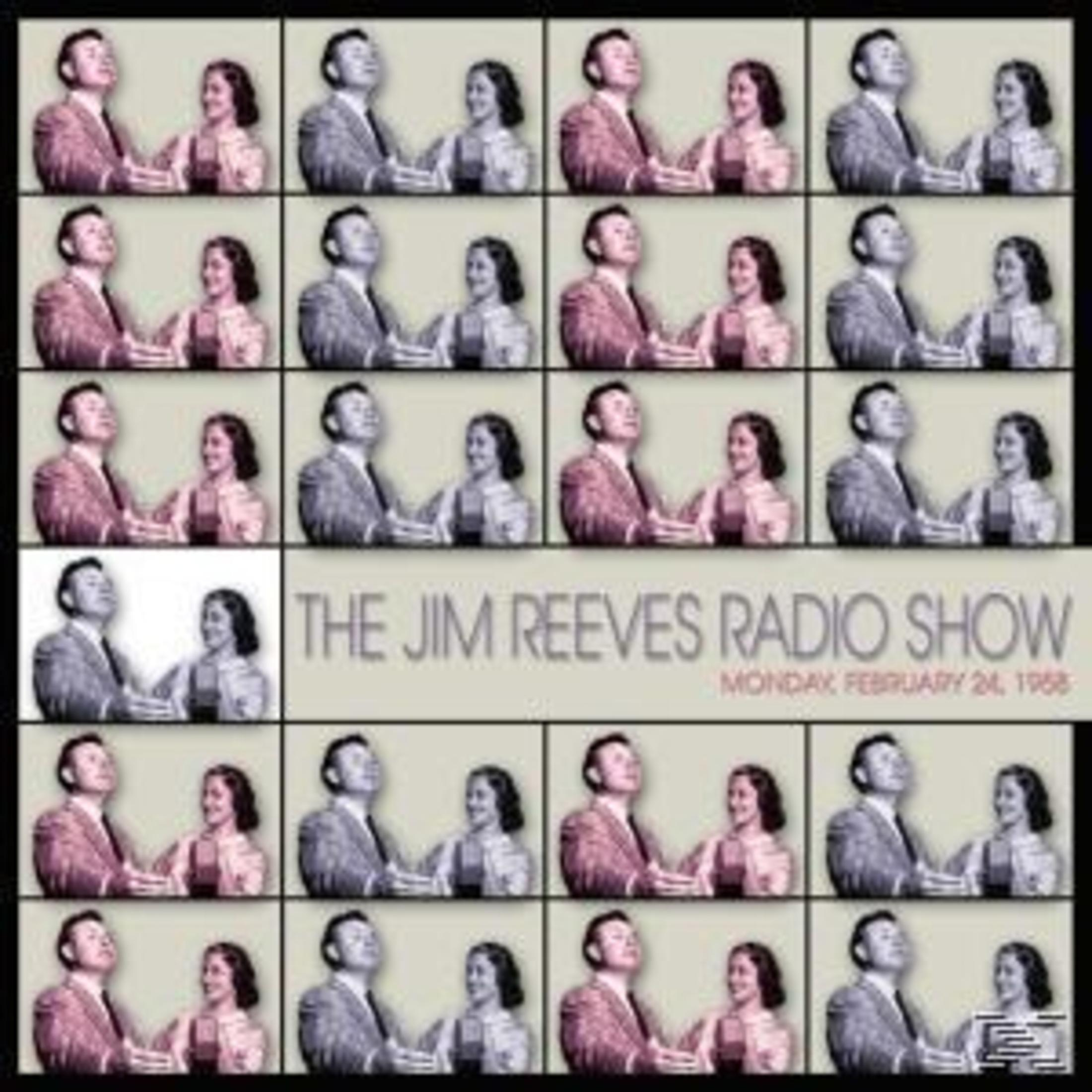 Raster von Bildern: Jim Reeves mit einer Frau in verschiedenen Posen. Text: The Jim Reeves Radio Show, 24. Feb. 1958.