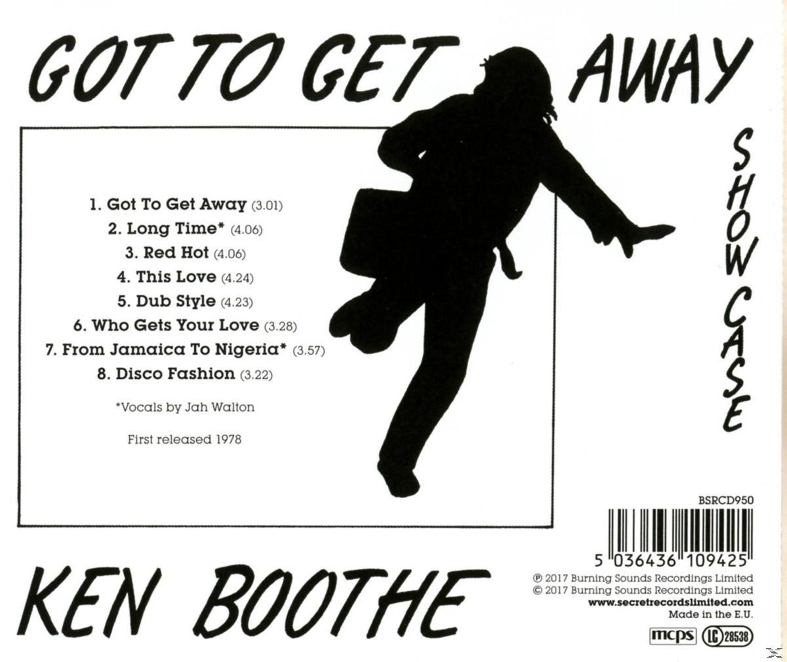 Albumcover mit schwarzer Silhouette einer Person, Albumtitel, Titelliste und Künstlername Ken Boothe.