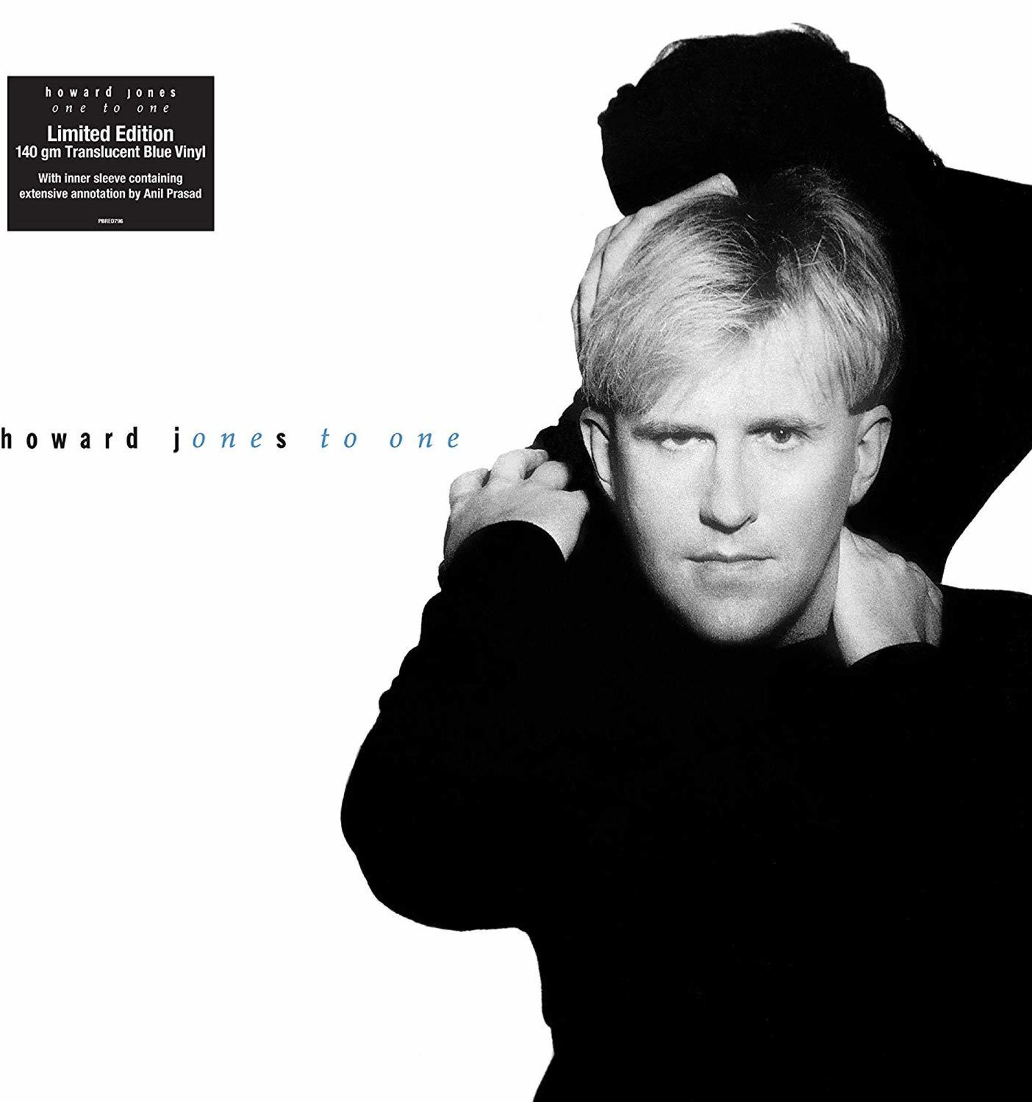 Copertina dell'album di Howard Jones. La copertina presenta un ritratto di un uomo con i capelli biondi. Il testo include il titolo dell'album e i dettagli.