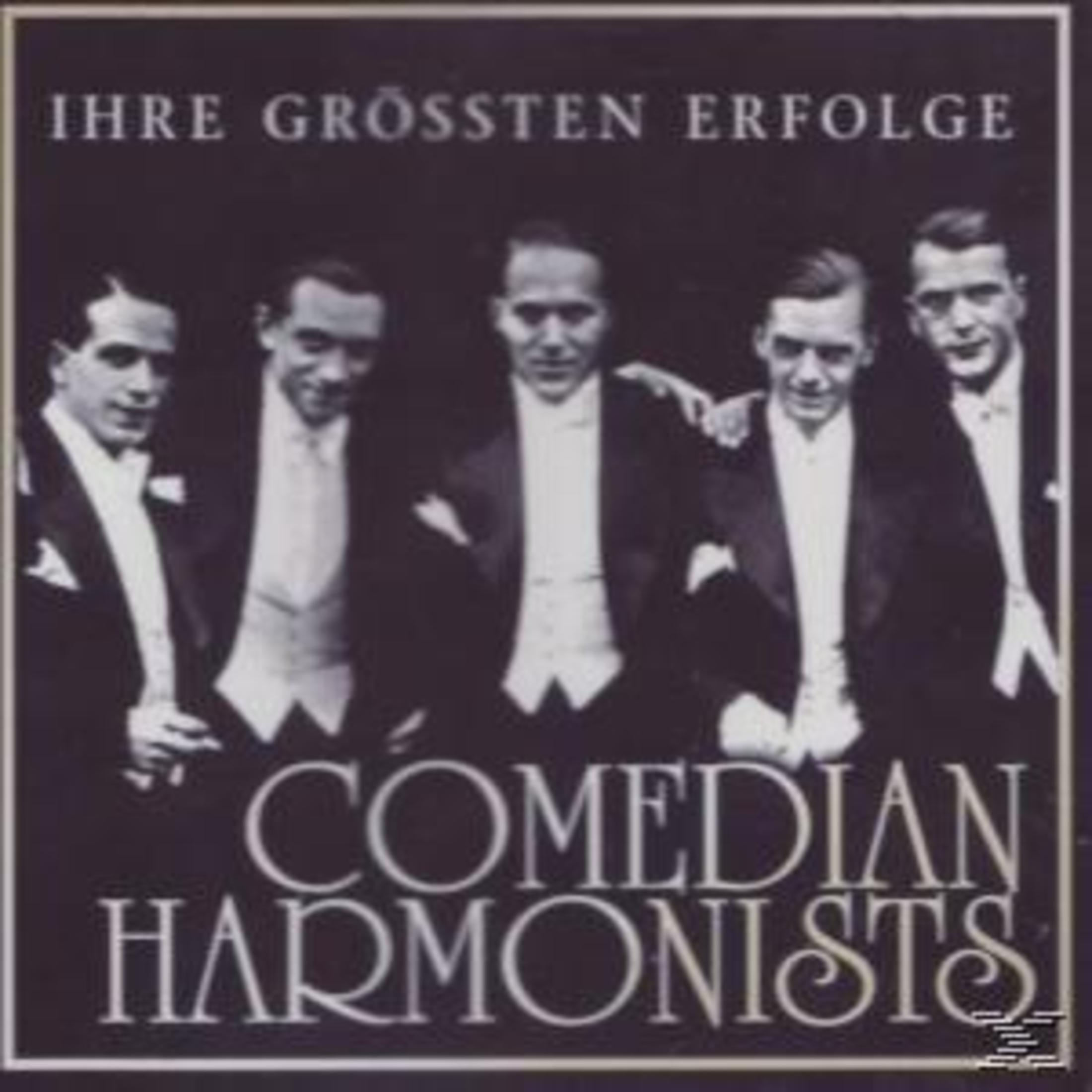 Albumcover, Schwarz-Weiß-Foto von fünf Männern in Smokings. Text sagt "Comedian Harmonists" und "Ihre Grössten Erfolge".