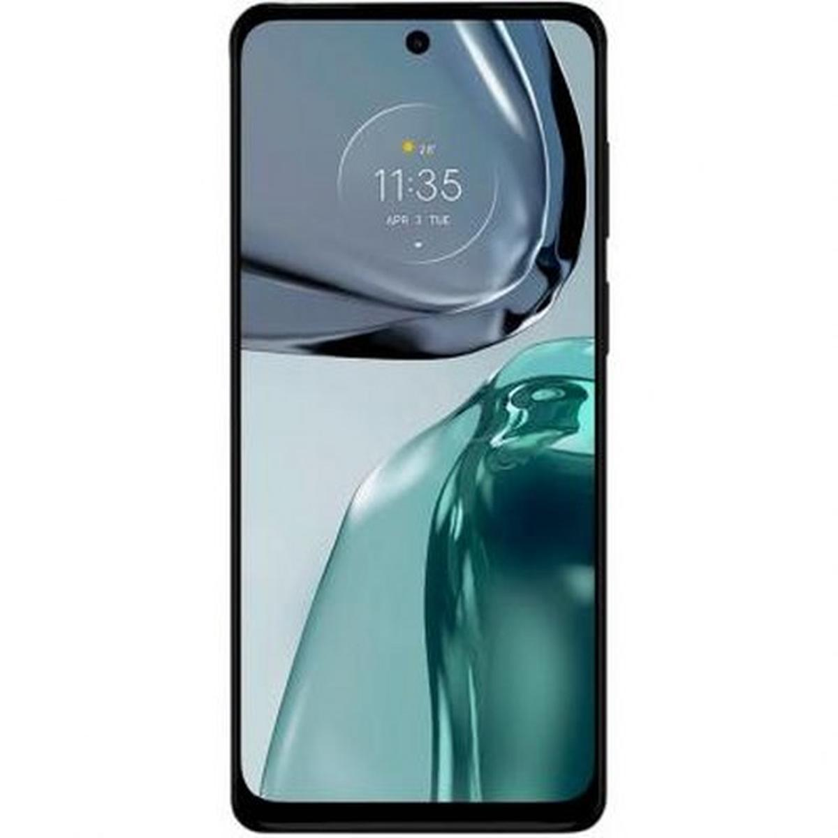 Uno smartphone nero visualizza l'ora 11:35. Lo schermo mostra un design astratto blu chiaro. Il telefono ha una cornice nera.