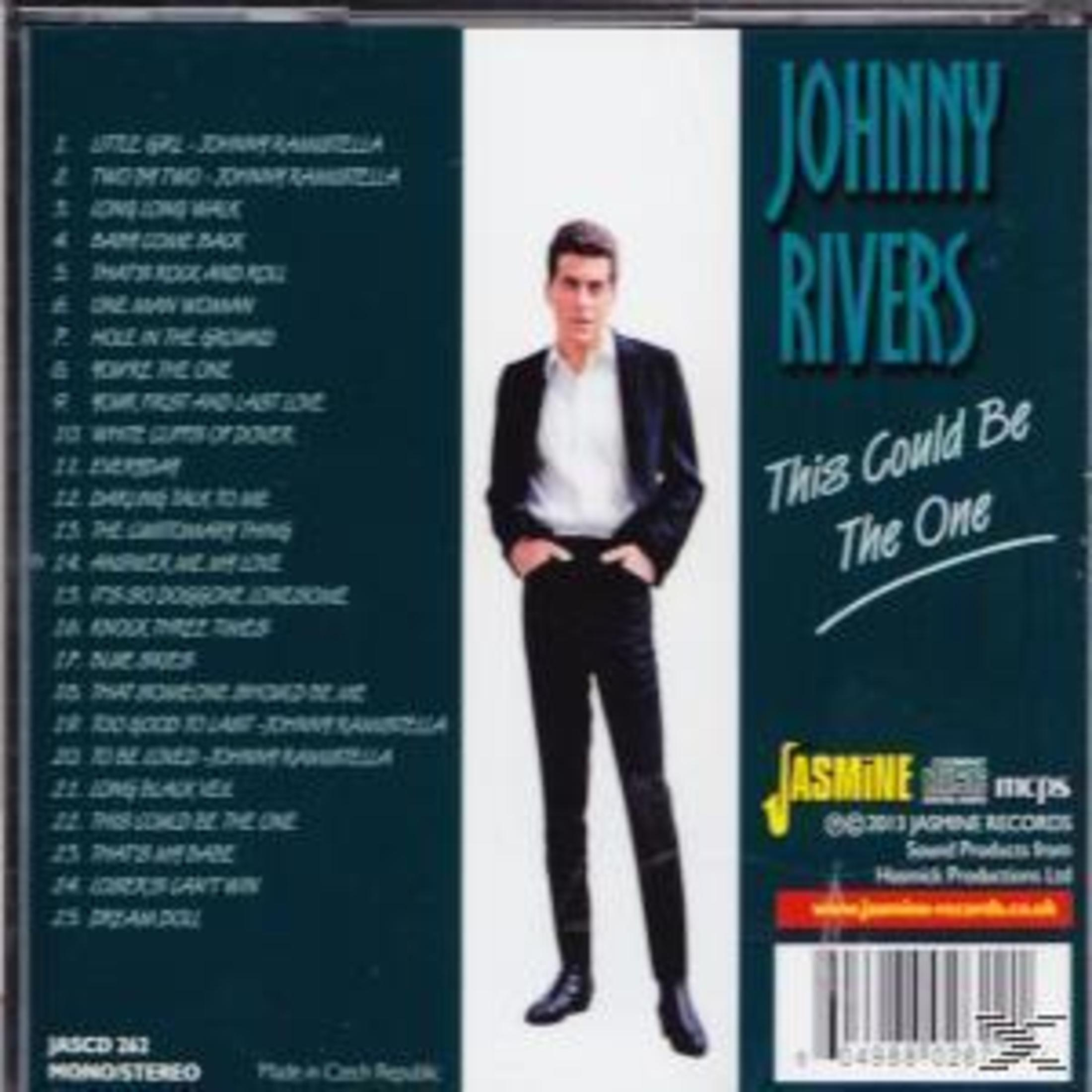 Albumcover von Johnny Rivers. Er trägt einen dunklen Anzug und steht. Albumtitel: 'This Could Be The One'.