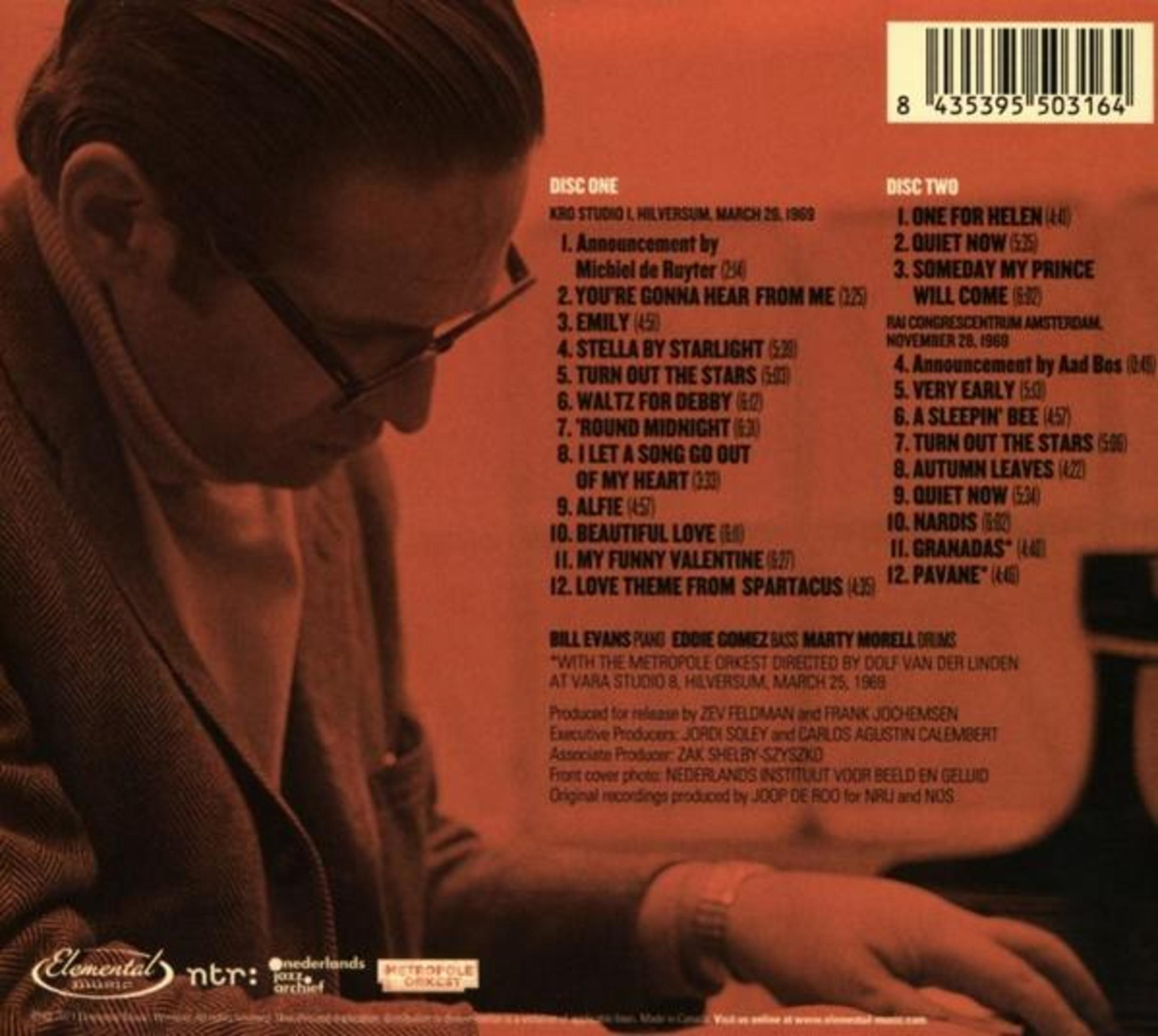 Albumcover mit Musikergesicht und Titellisten. Rotbrauner Hintergrund. Text enthält Songtitel und Credits.