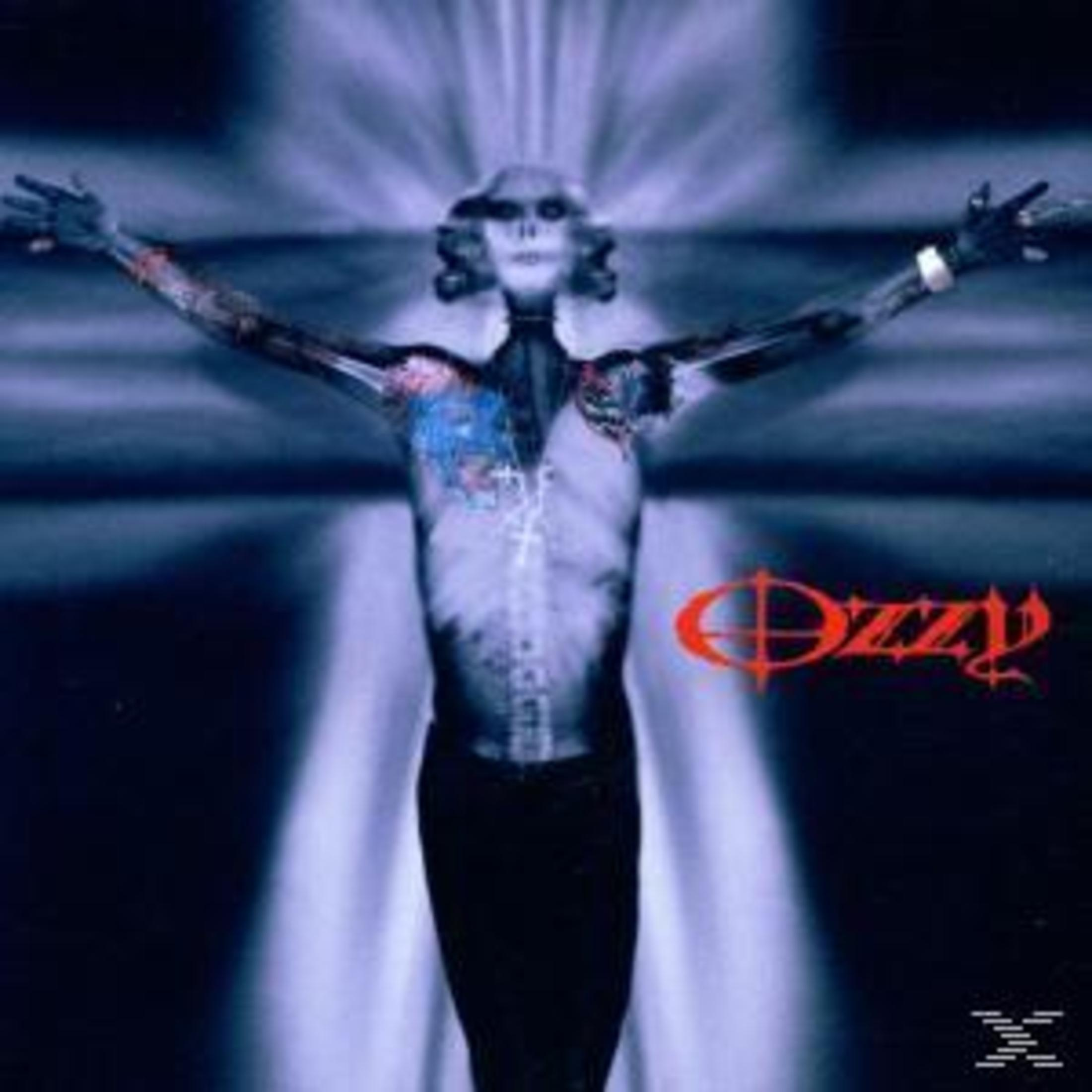 Copertina dell'album di Ozzy Osbourne. Figura scheletrica con le braccia tese. Logo Ozzy in rosso. Sfondo blu e bianco.