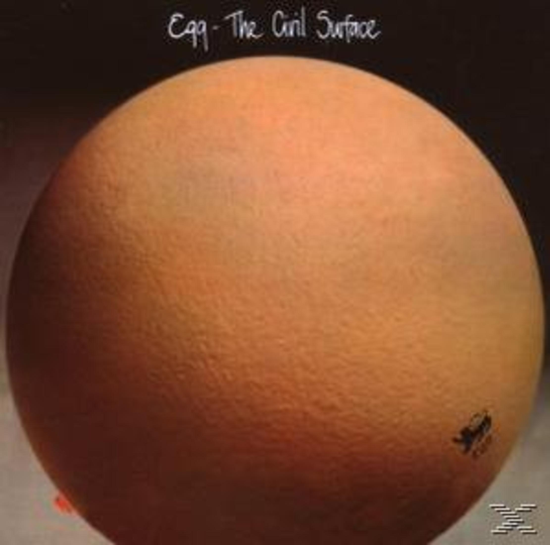 Eiförmiges Objekt mit rauer Oberfläche. Oben steht: "Egg - The Civil Surface". Unten ist ein Logo.