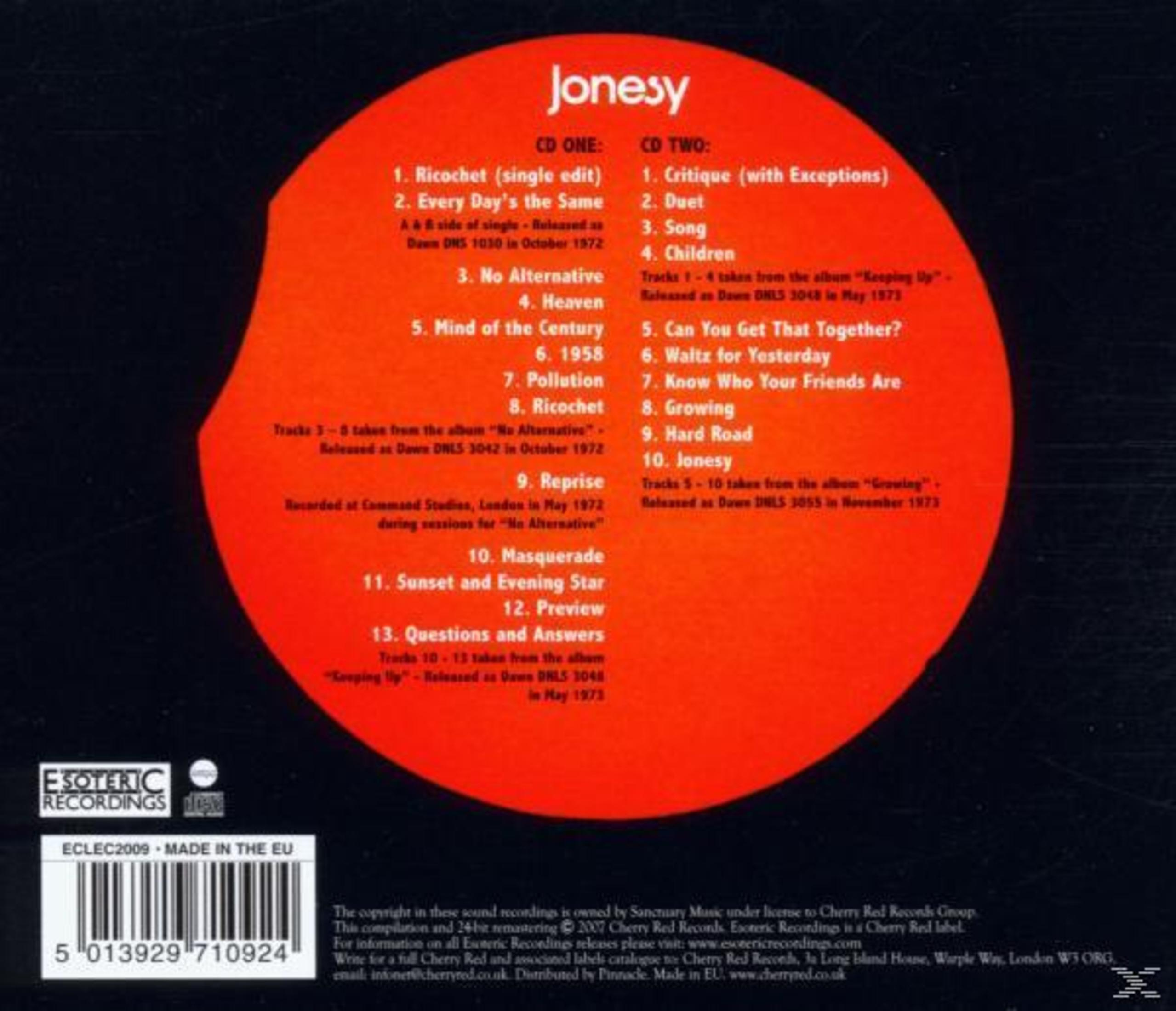 CD-Cover. Roter Kreis mit Titeln und schwarzem Hintergrund. Unten links Esoteric Recordings-Logo.