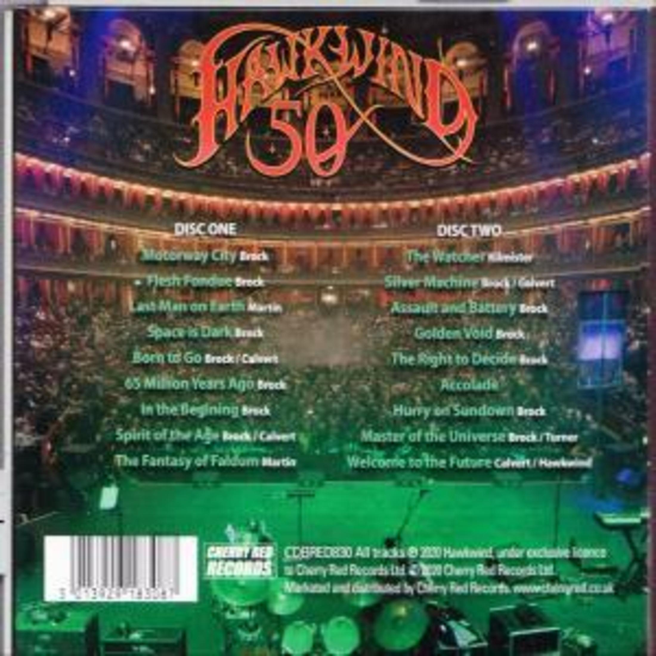 CD-Cover mit Logo und Titelliste. Es ist ein Live-Album mit zwei CDs, aufgenommen in einem Konzertsaal.