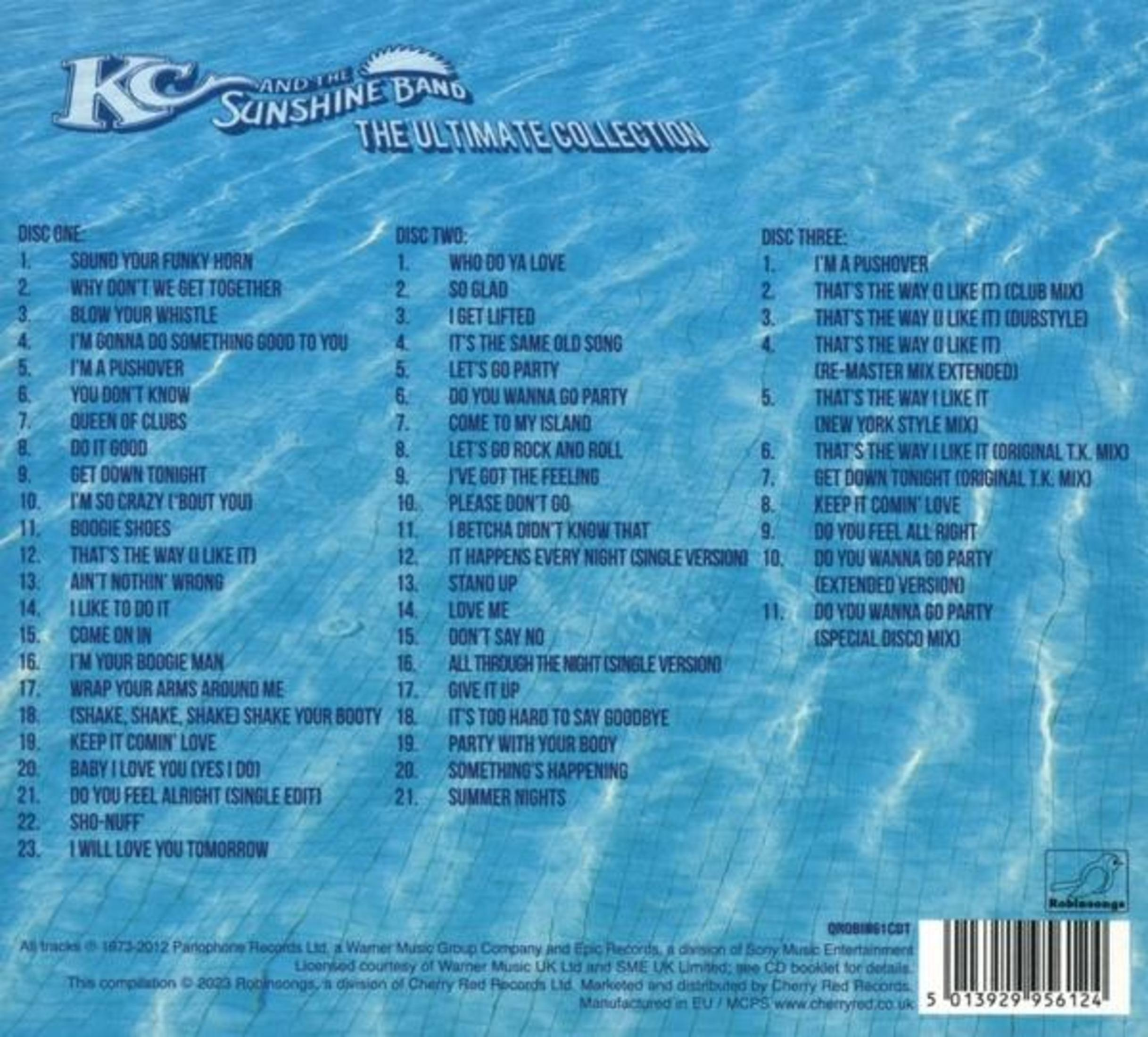 Copertina dell'album con scalette su sfondo blu simile all'acqua. È una compilation dei KC and the Sunshine Band.