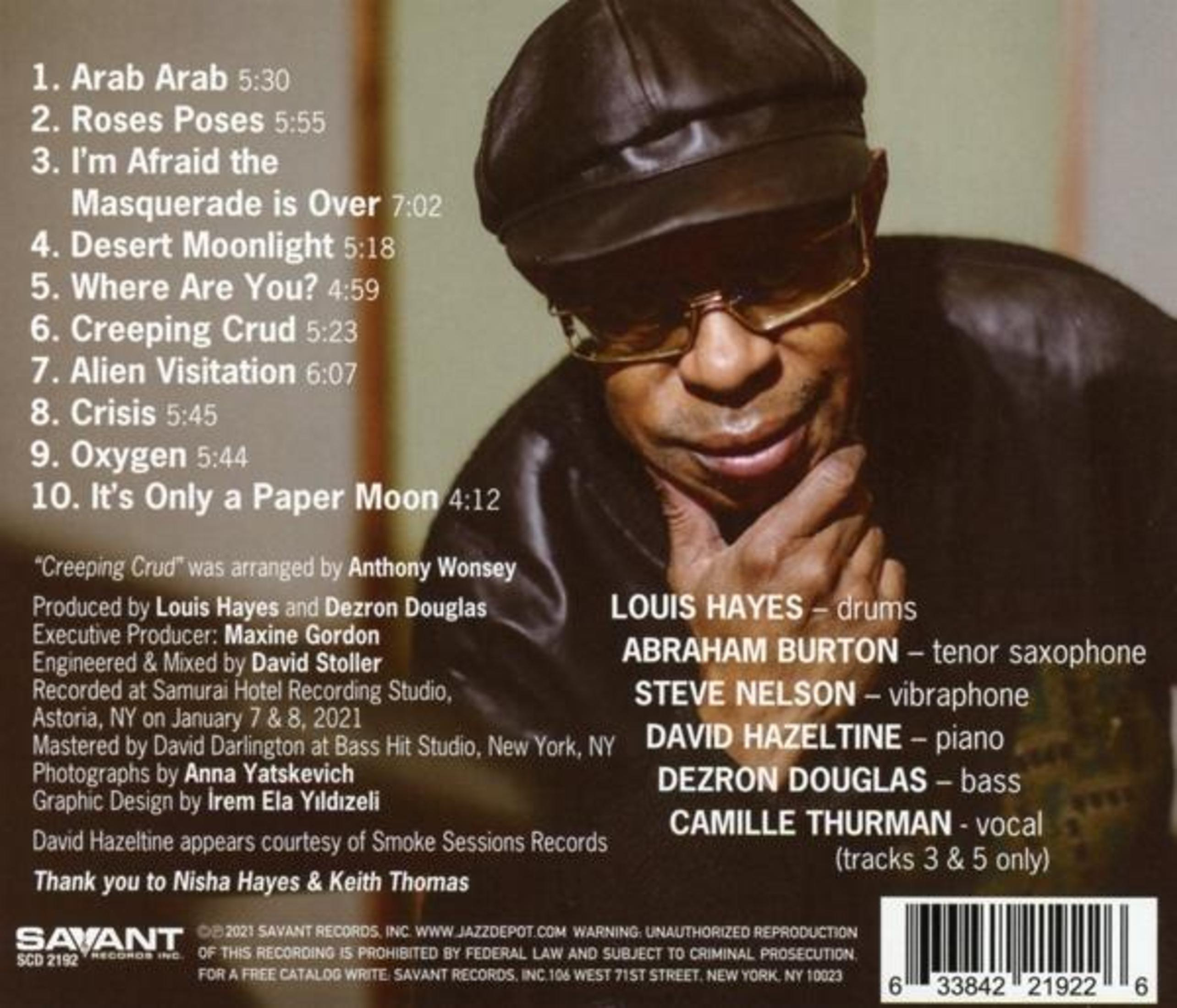 Albumcover mit Mann mit Hut und Brille, Trackliste und Musiker-Credits.