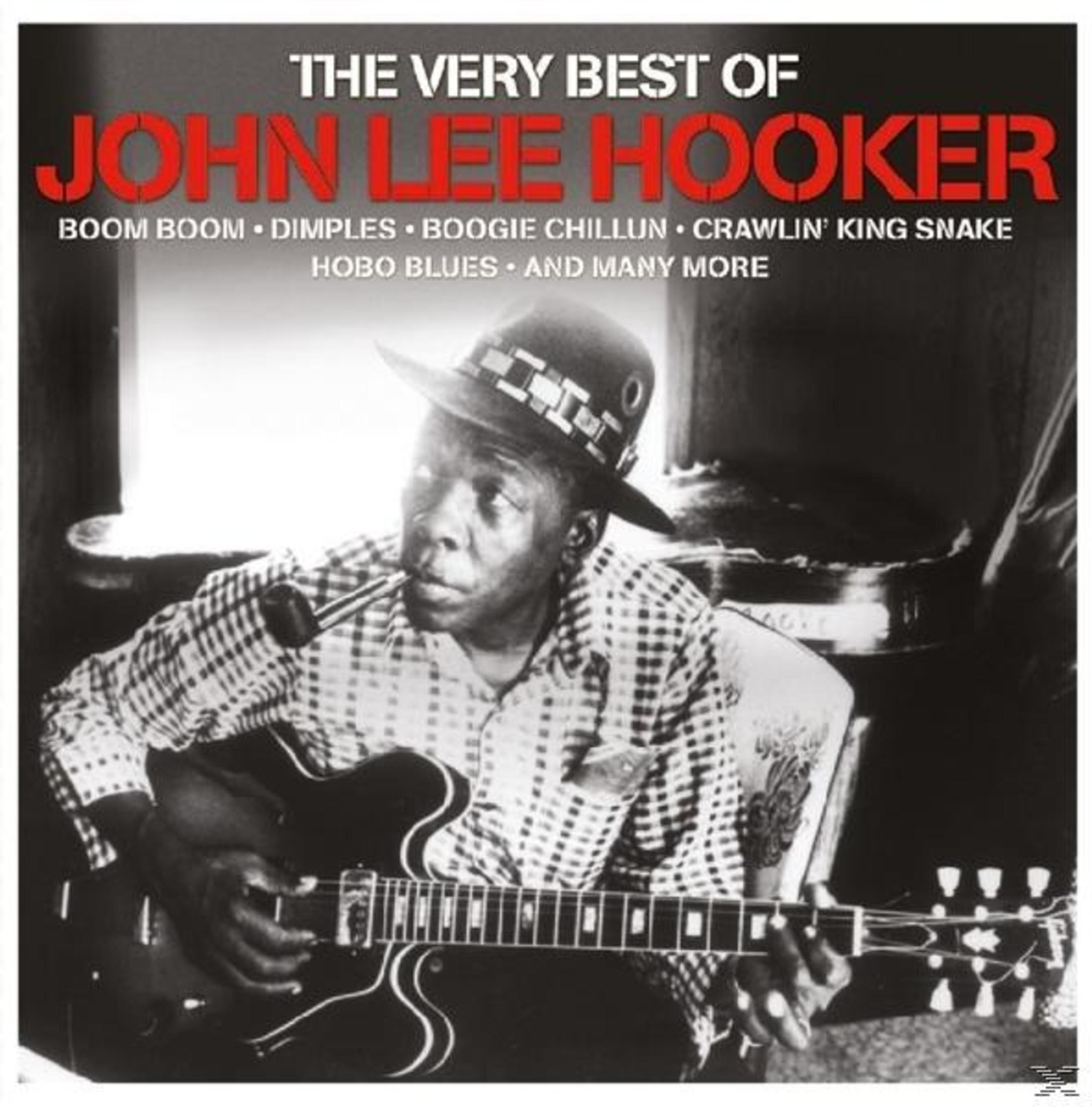 De afbeelding toont John Lee Hooker die gitaar speelt. De tekst op de cover luidt 'The Very Best of John Lee Hooker'.