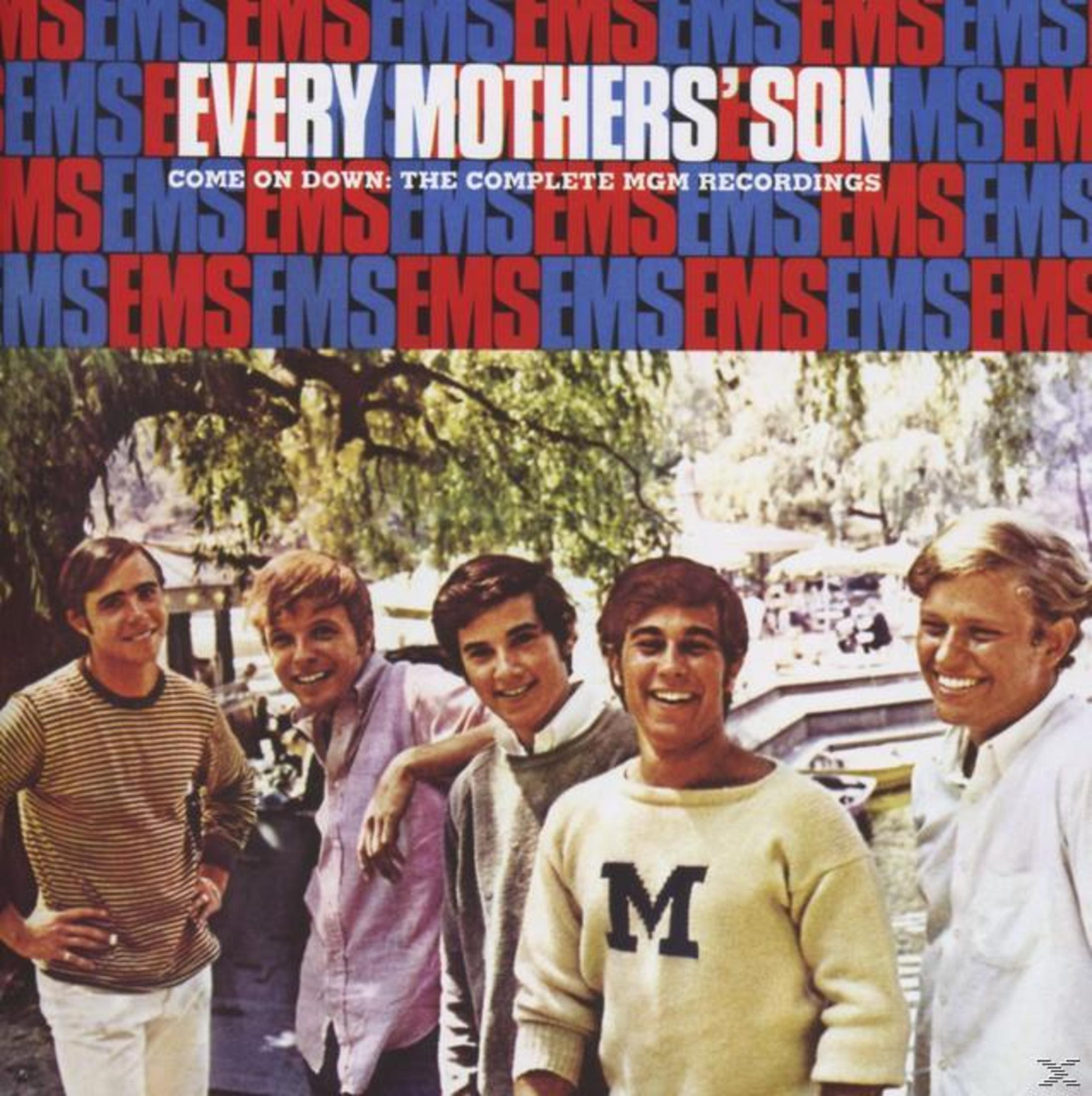 Albumcover mit einer Gruppe von fünf lächelnden Männern. Der Text 'Every Mother's Son' steht über ihnen. Der Hintergrund sind Bäume.