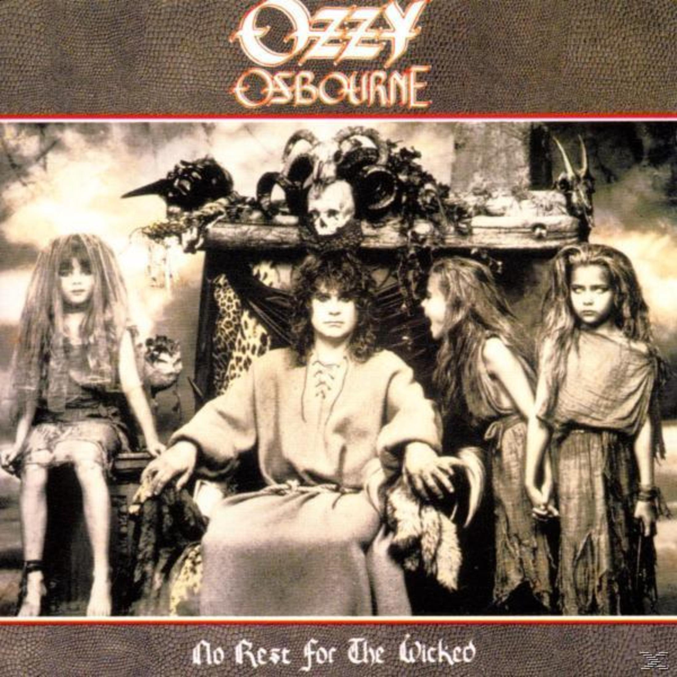 Copertina dell'album di Ozzy Osbourne. Ozzy è seduto al centro con tre bambini. Teschi, corna e altri oggetti sono sullo sfondo.