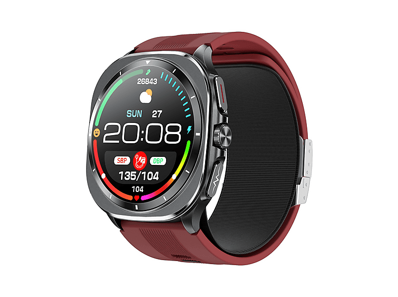 INF 387951 Smartwatch Umweltfreundliches Silikon-Airbag, Rot