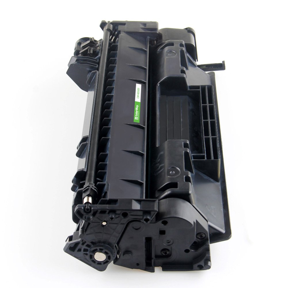 Una cartuccia toner nera per stampante, marca ColorWay, su sfondo bianco. La cartuccia è angolata, mostrando i suoi vari componenti.