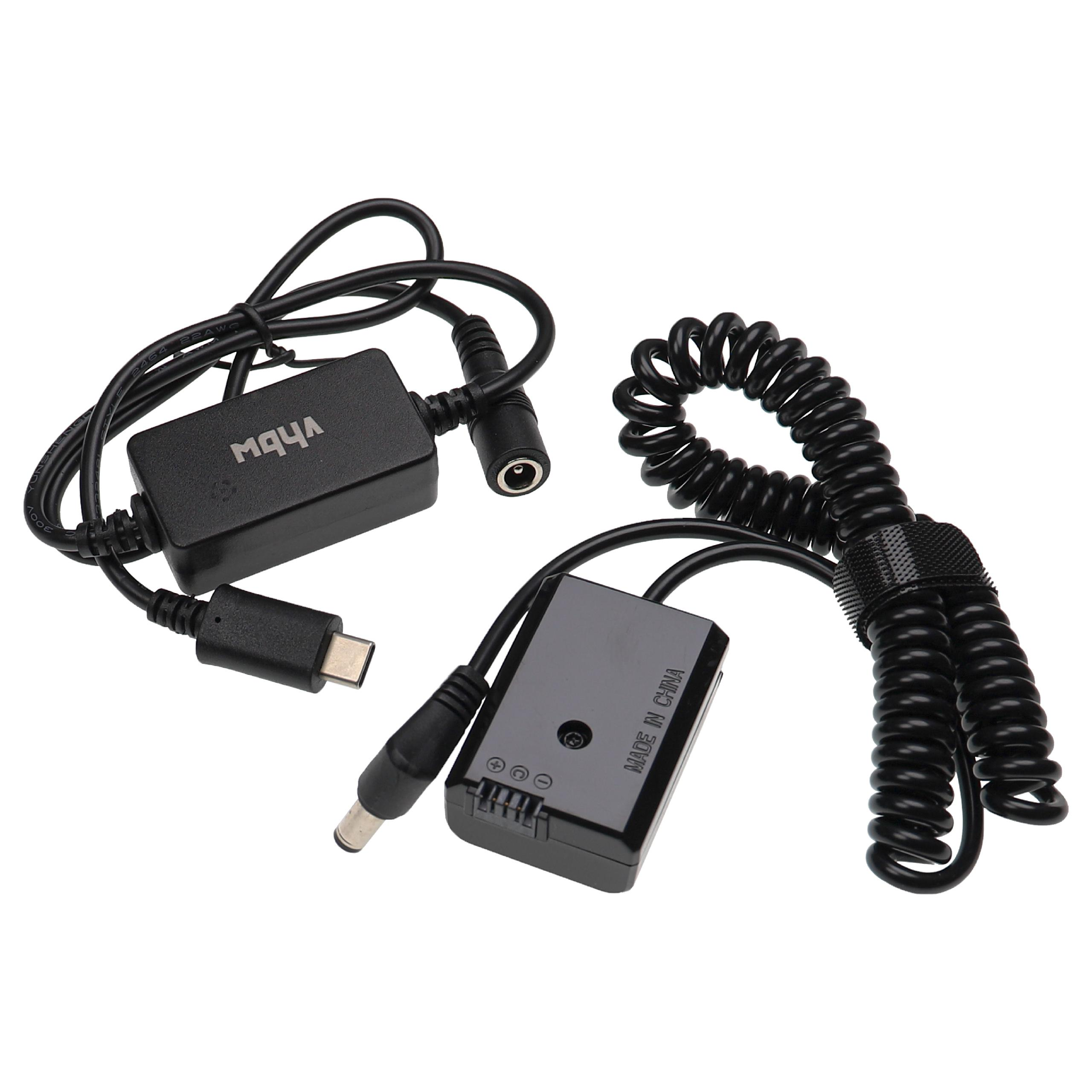 Zwei schwarze Netzadapter mit Kabeln. Einer hat einen USB-C-Anschluss, der andere ein Spiralkabel.