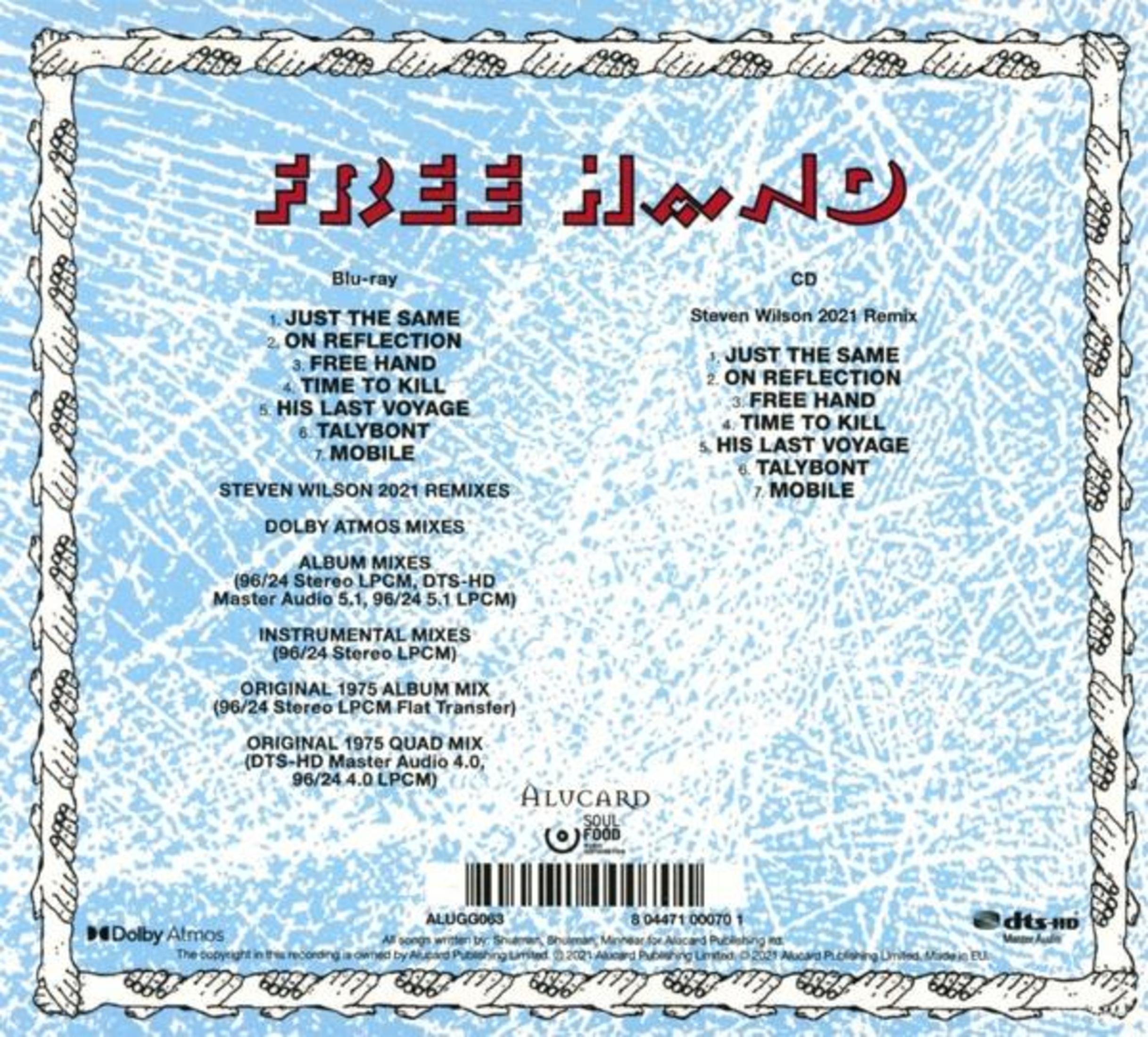 Albumhoes met bandnaam, tracklist en logo's. Voorzien van een blauwe achtergrond en een rand van handen die elkaar vasthouden.
